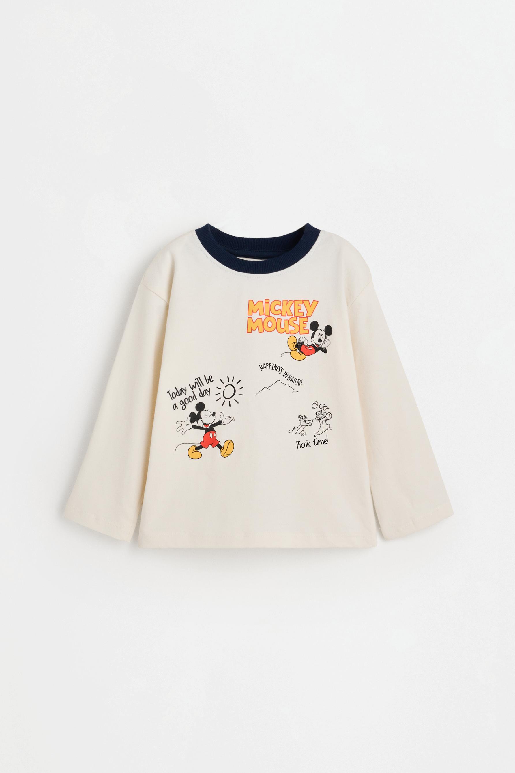 Mickey Mouse ©Disney T-shirt and plush trousers set — WHITE/WHITE