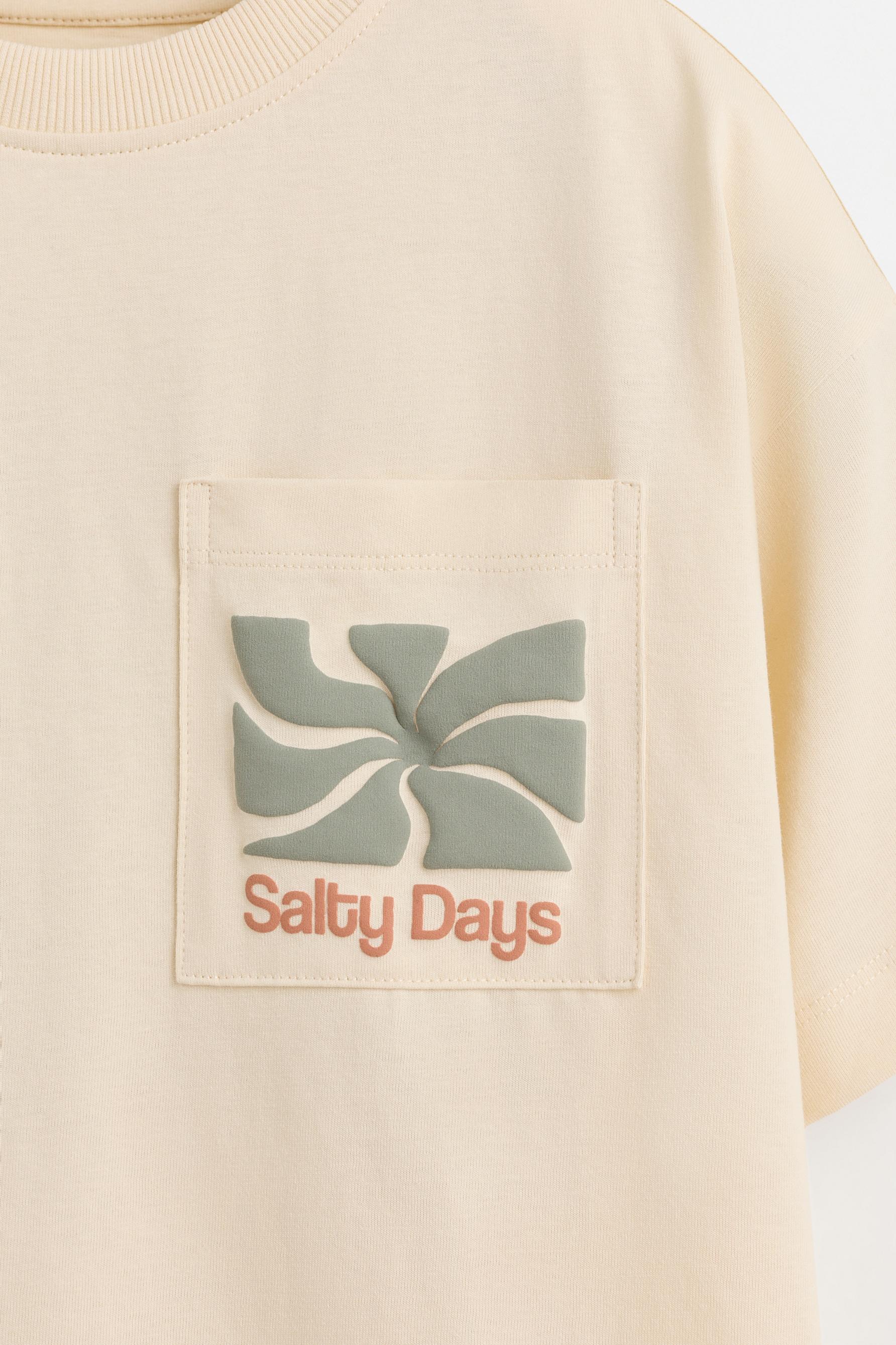 Printed T-shirt with pocket — GREY