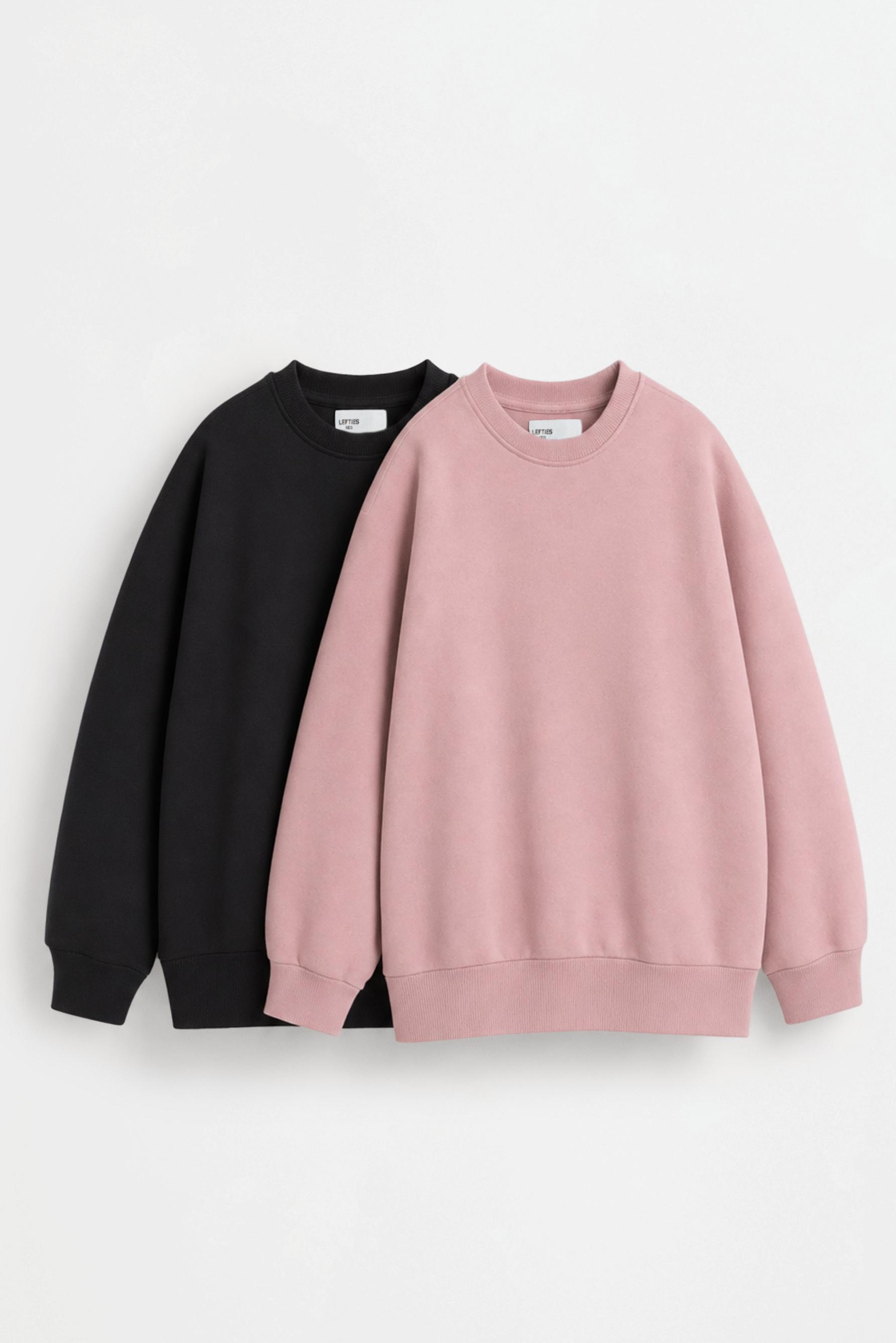 Pack of 2 plush sweatshirts — BLACK