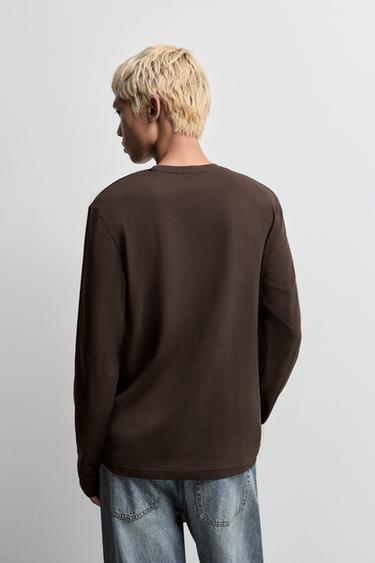 Basic long sleeve T-shirt — CHOCOLATE 4