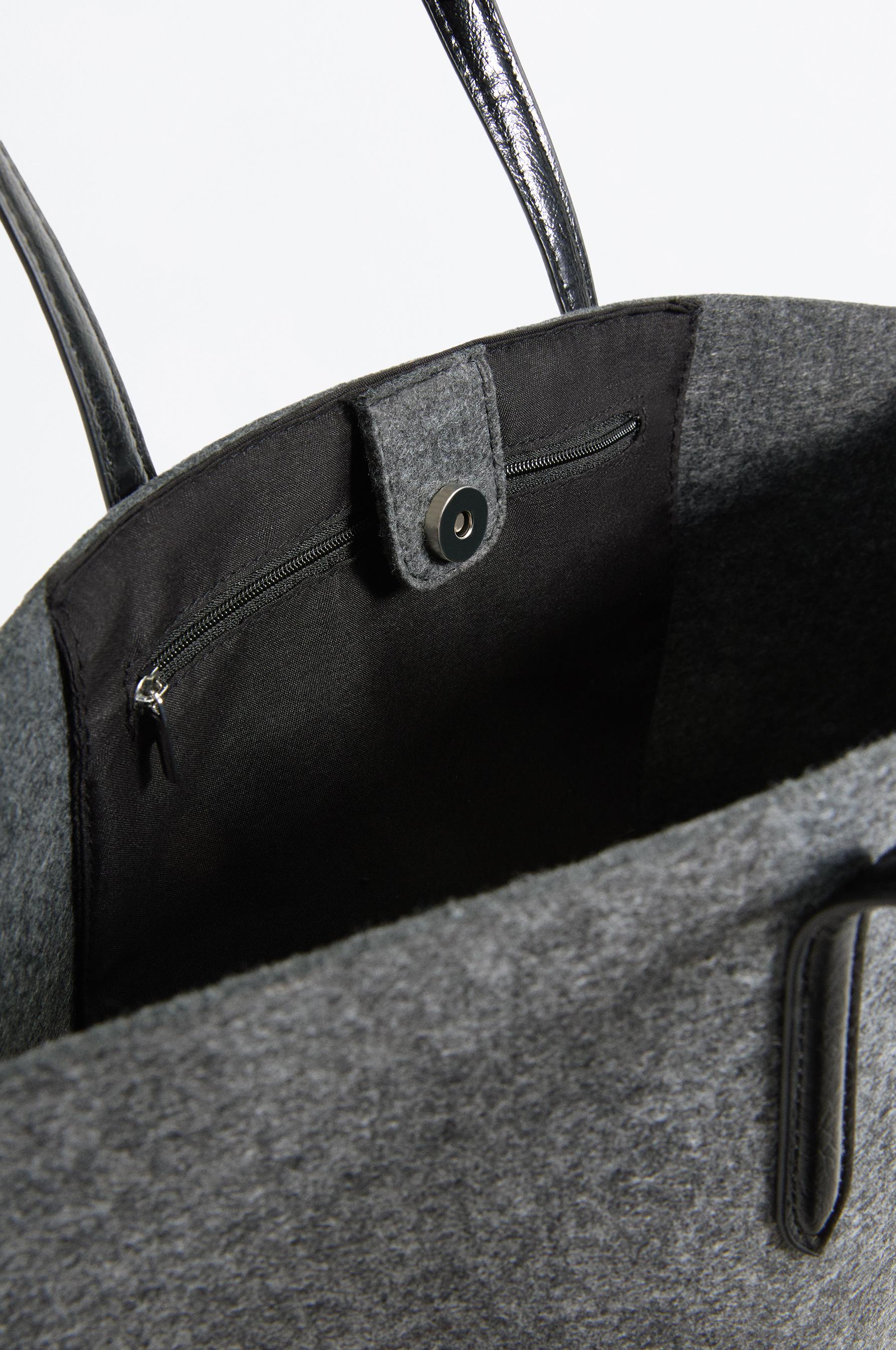 Felt shopper bag — GREY