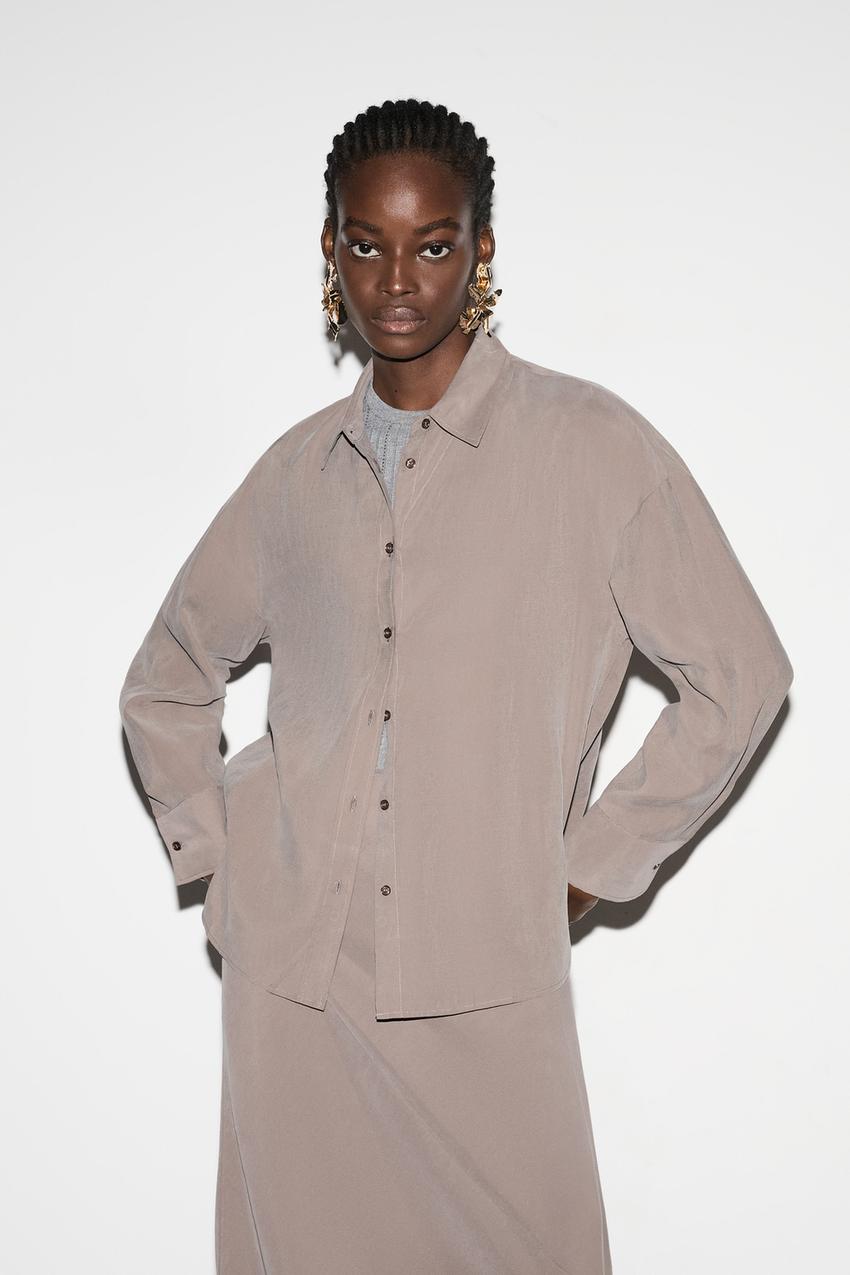 Camisa fluida Camisas Blusas ROPA Mujer Lefties ESPAÑA