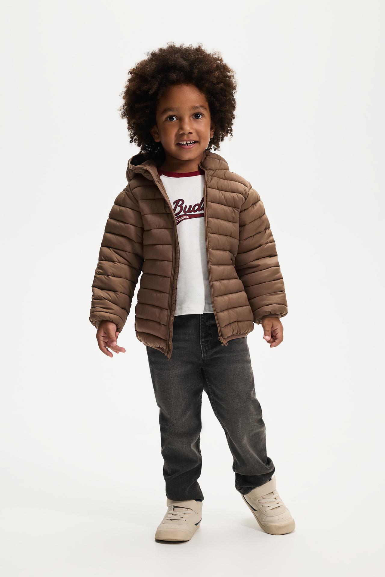 Lightweight hooded quilted jacket — TOFFEE