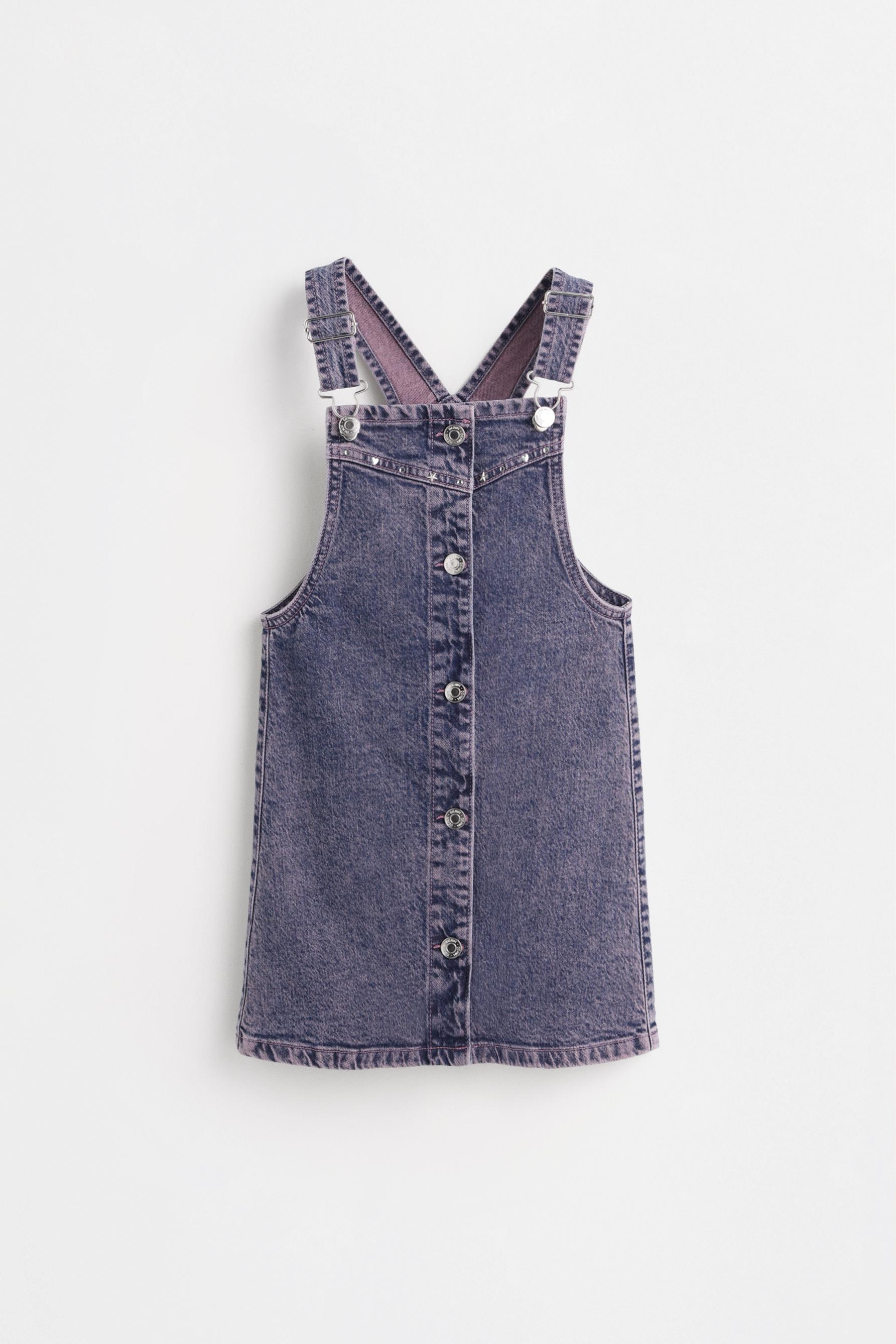 Studded pinafore dress — INDIGO