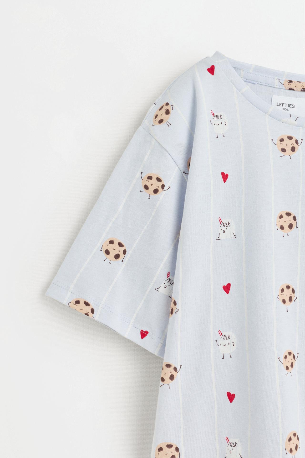 Cherry print pyjamas — PALE BLUE