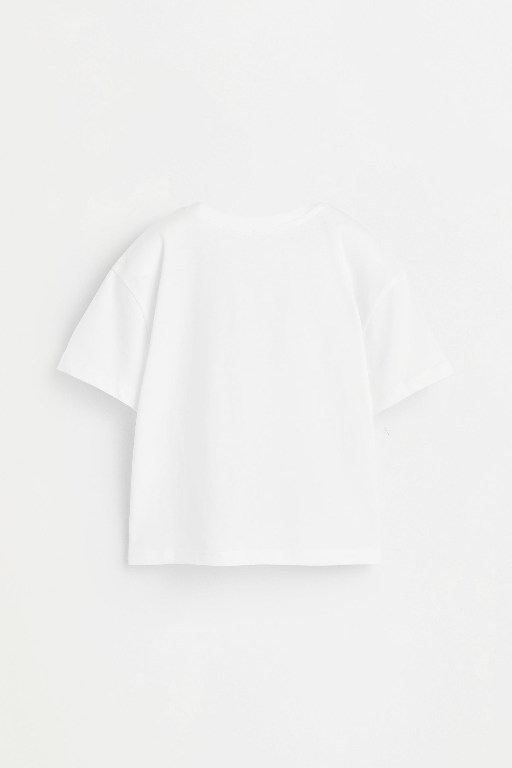 Printed T-shirt — PINKISH WHITE