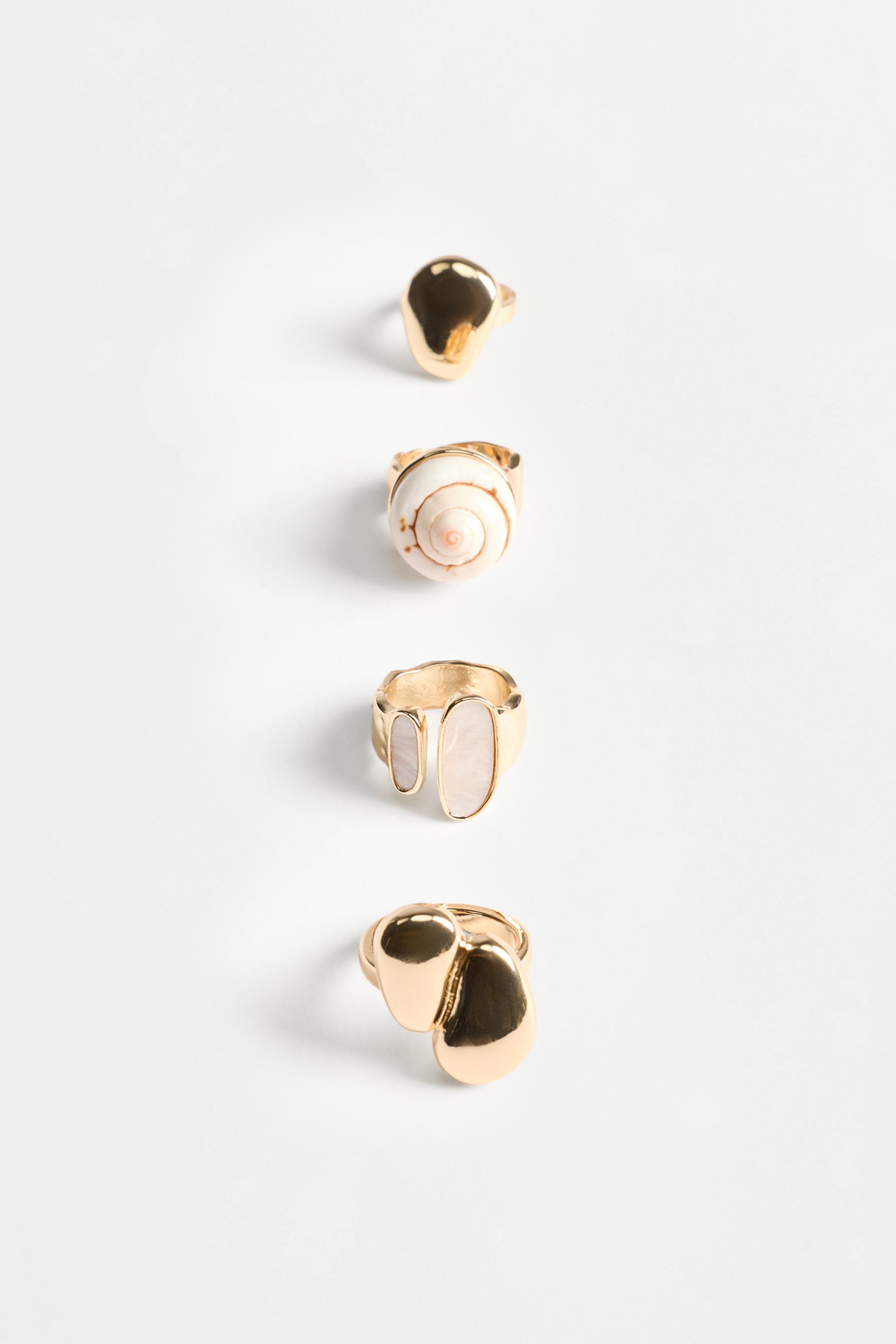 Gold-Toned Rings (4-Pack) — GOLD