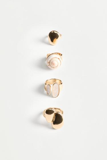Gold-Toned Rings (4-Pack) — GOLD 2