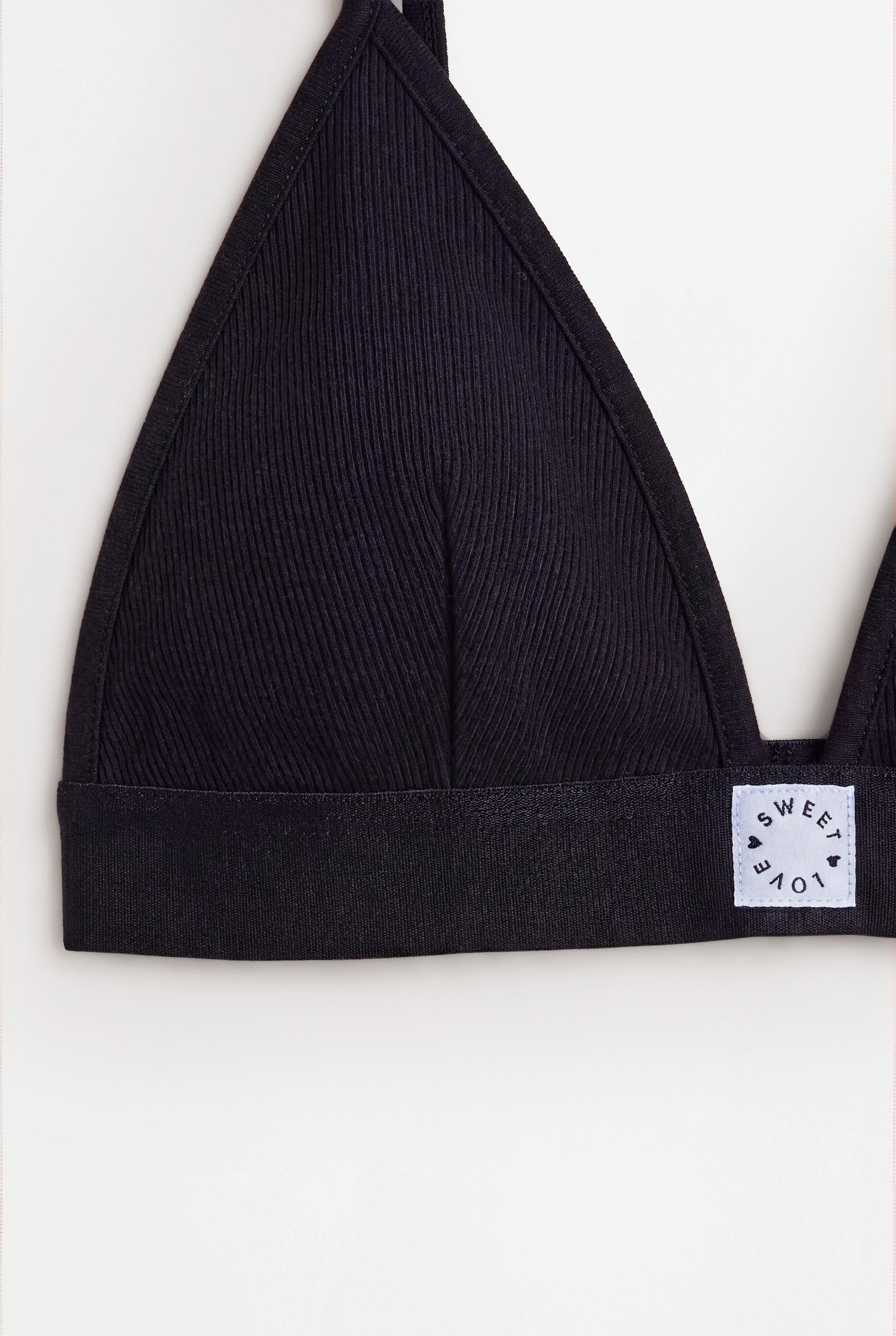 Seamless triangle top — BLACK