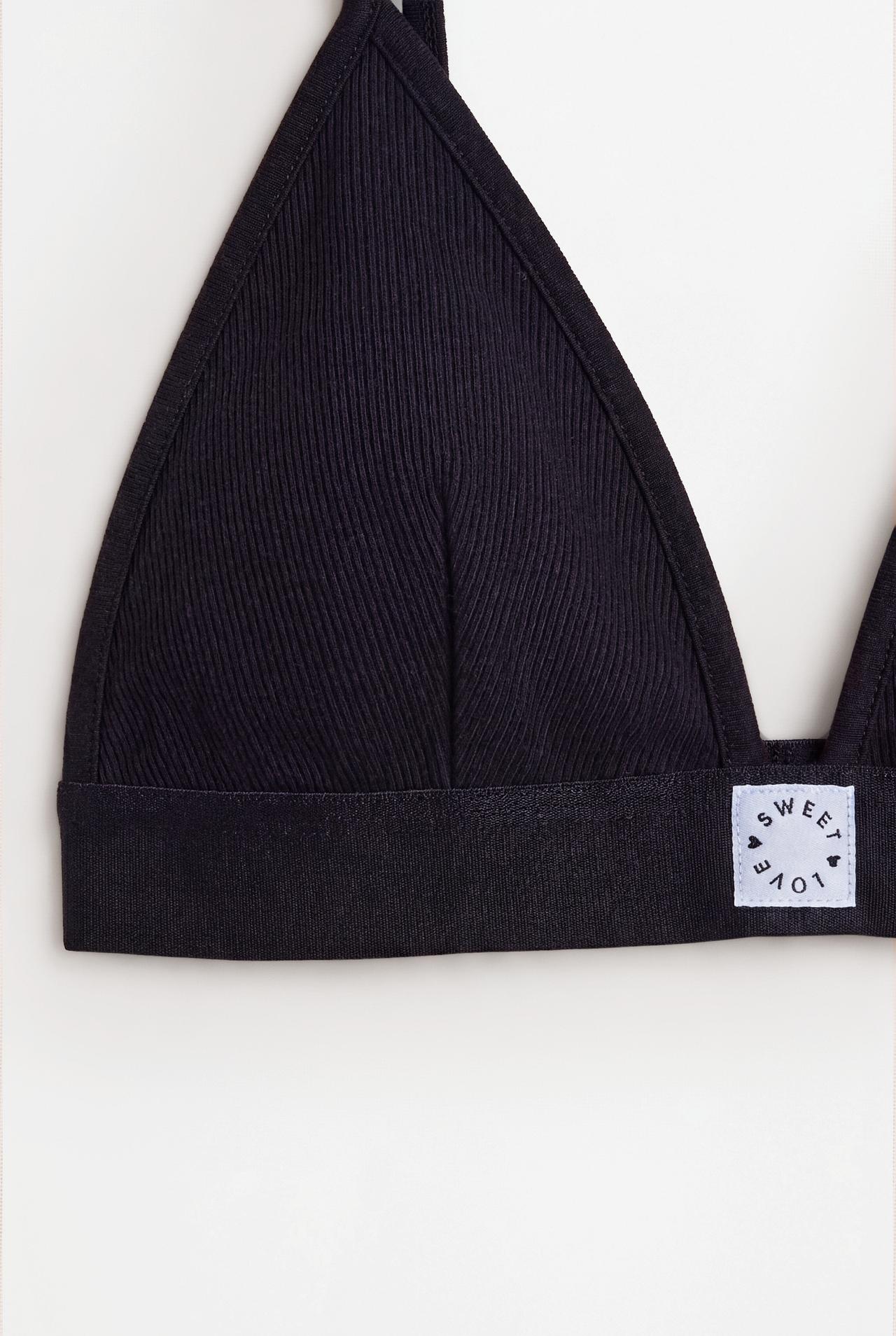 Seamless triangle top — BLACK