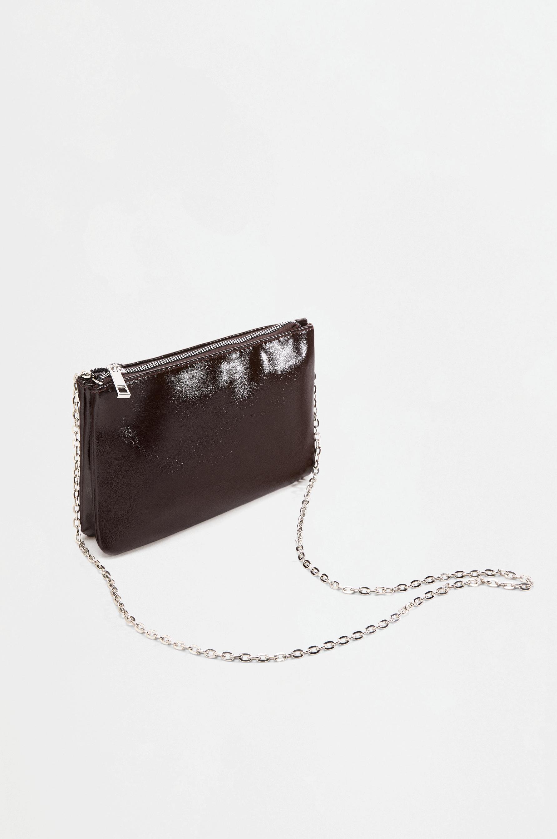 Crossbody bag with metal details — BROWN