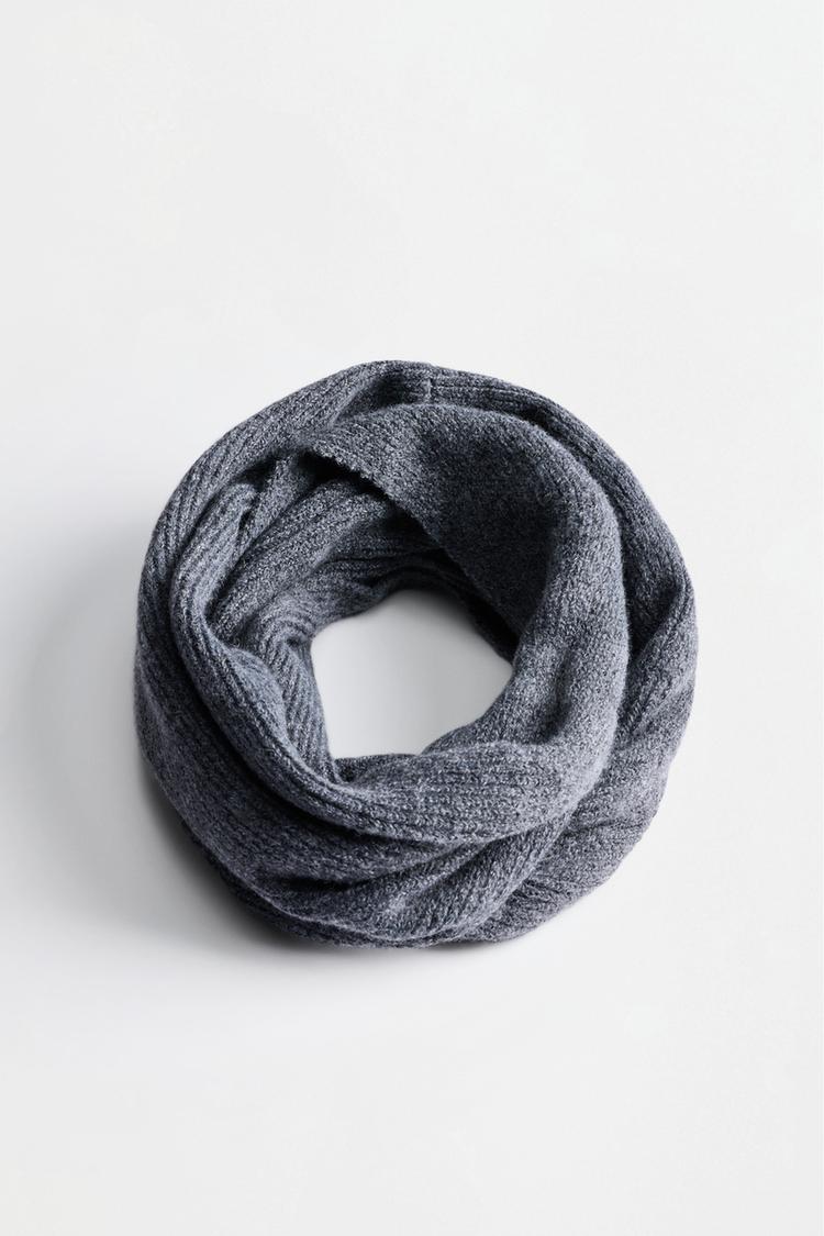 Ribbed snood — GREY