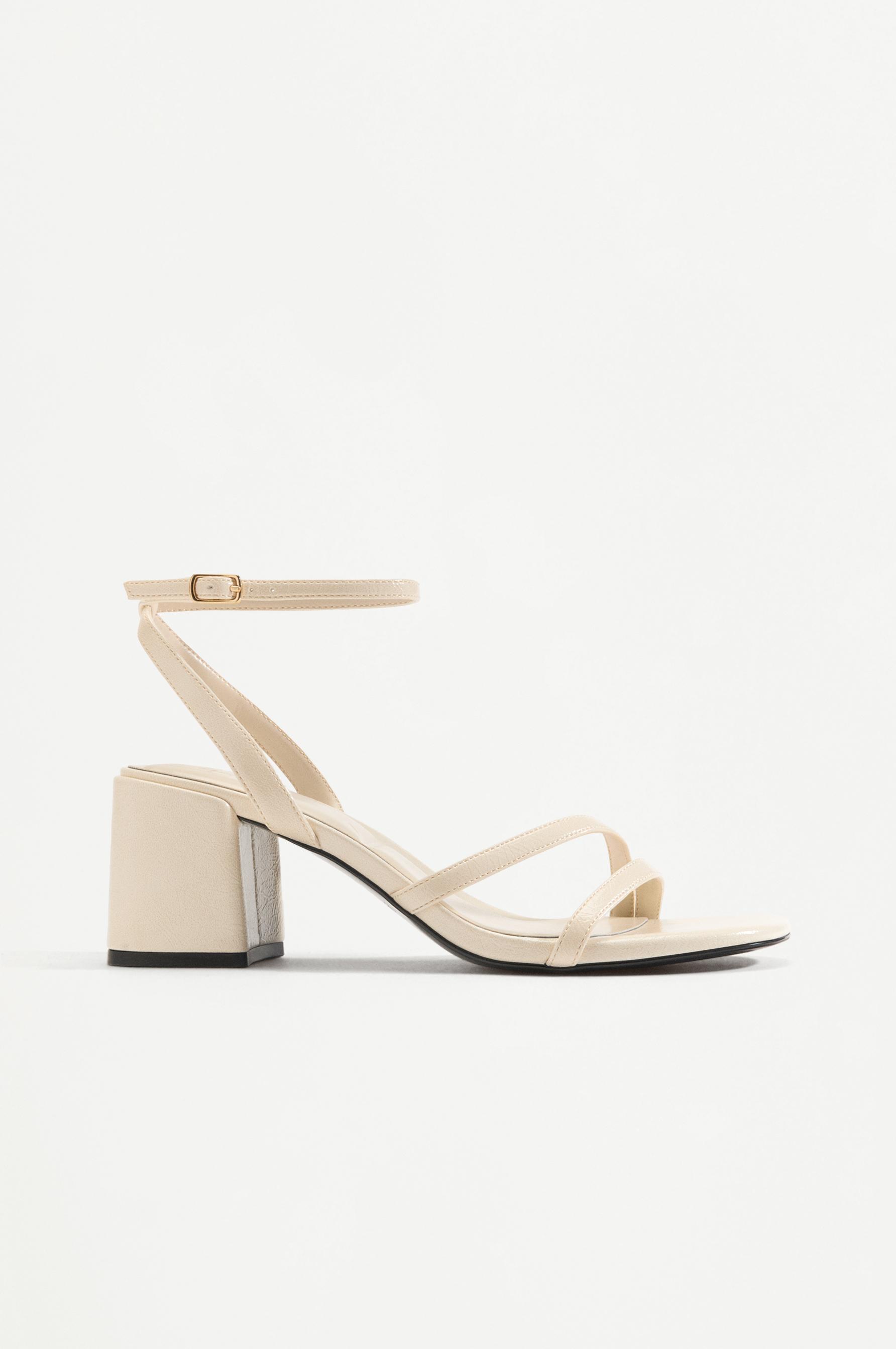Heeled sandal — ECRU