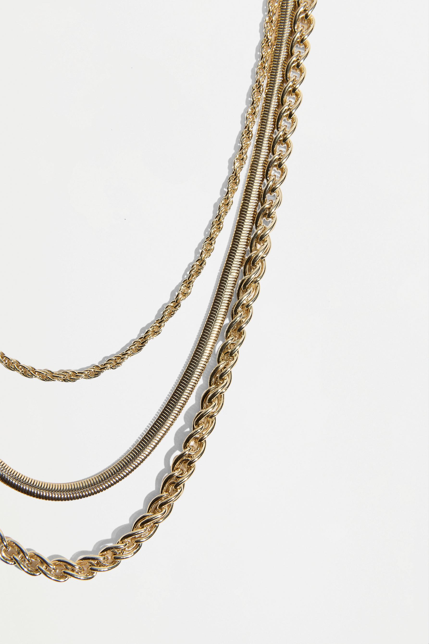 Assorted Metal Necklaces (Pack of 3) — GOLD