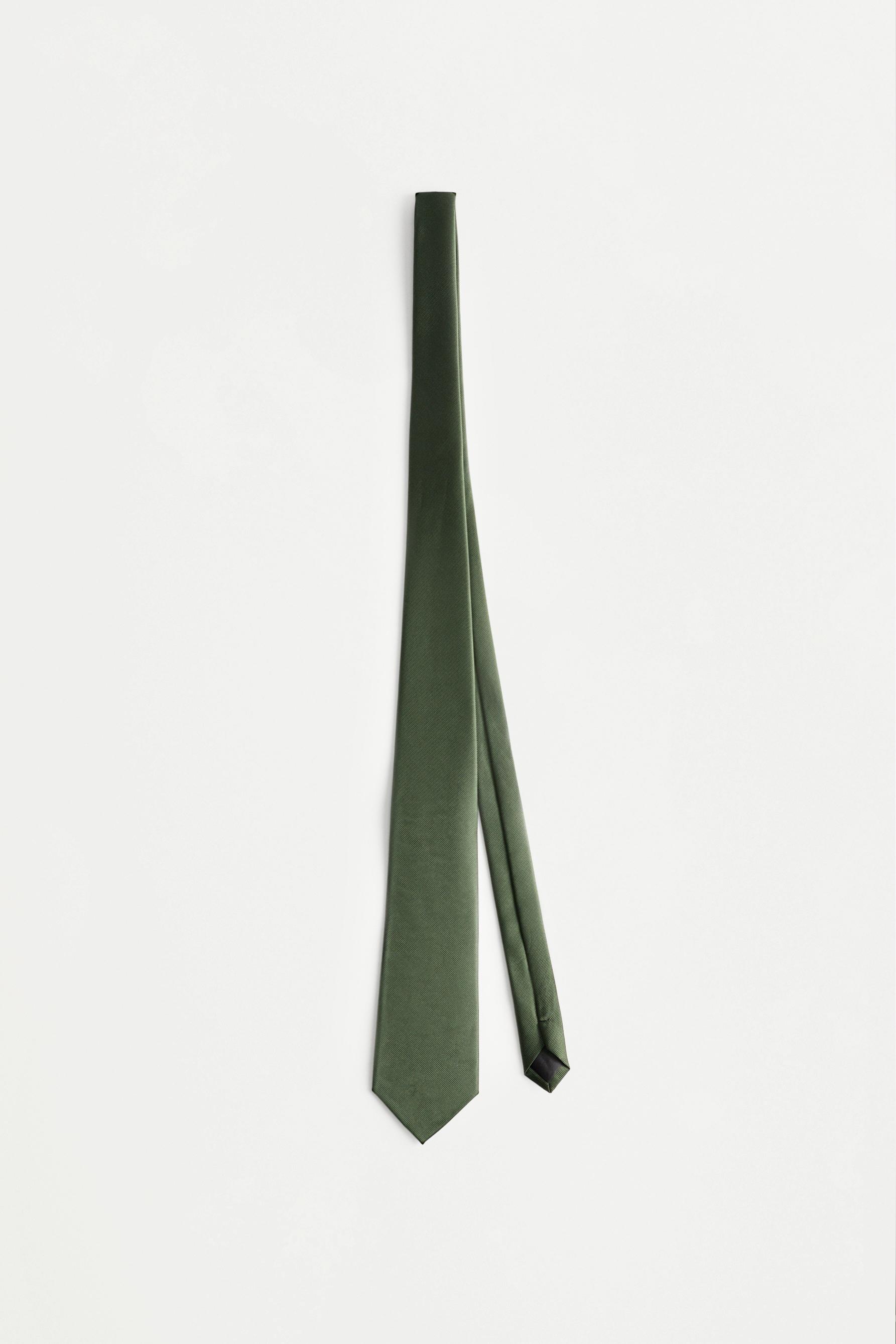 Textured tie — GREEN