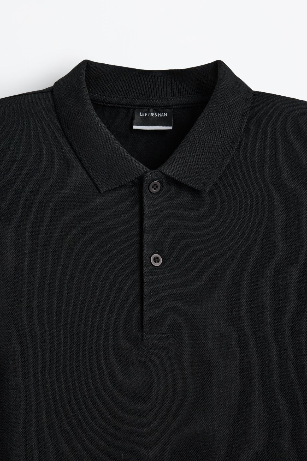 Basic polo shirt — BLACK