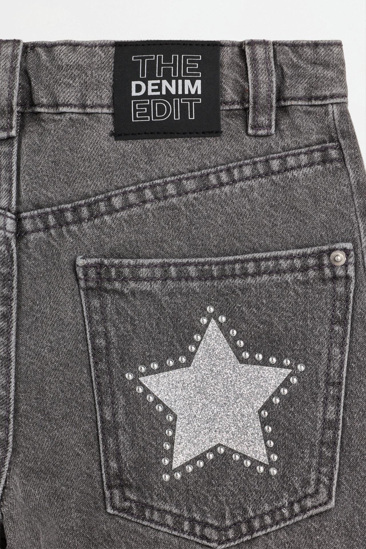 Star barrel jeans — PALE GREY