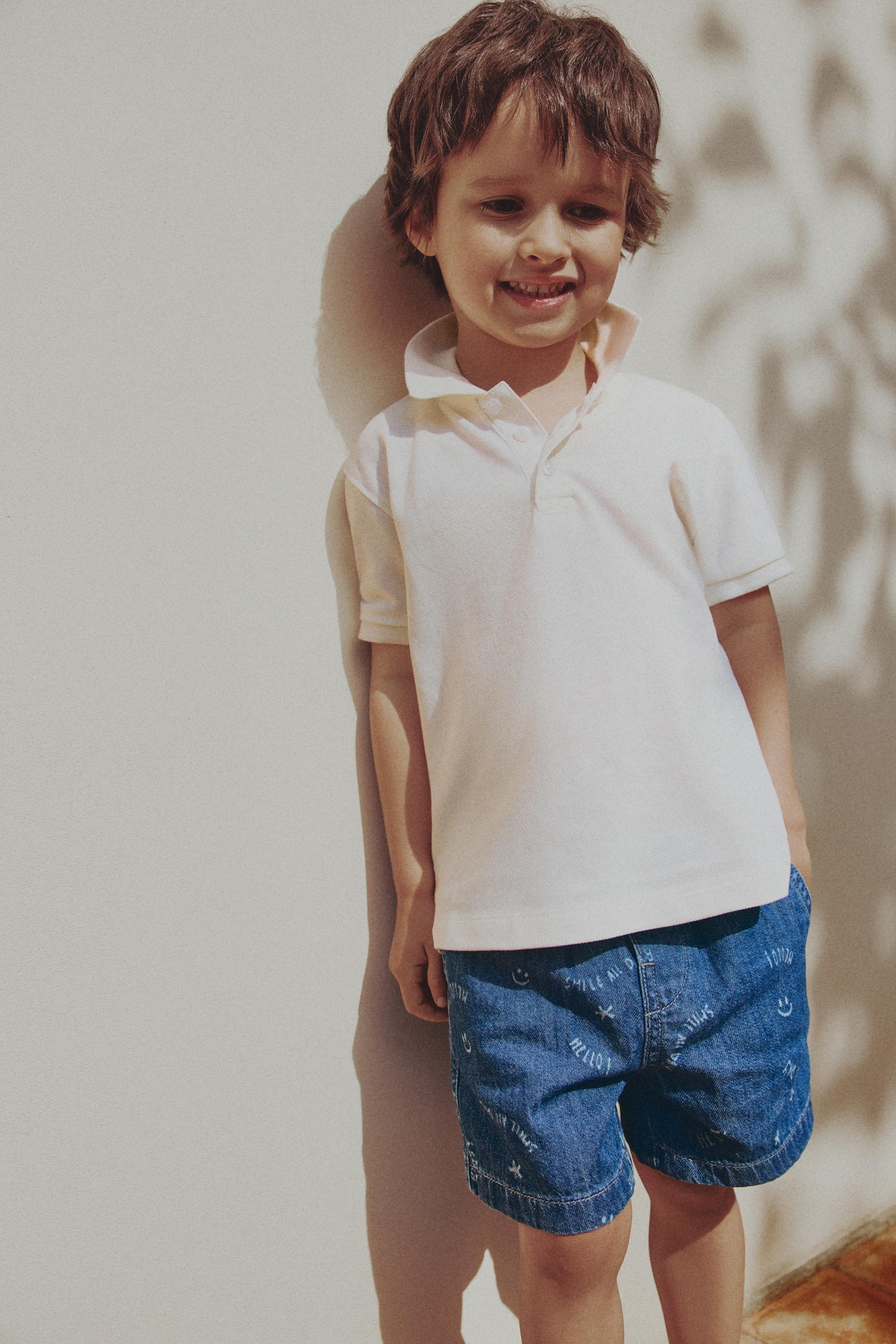 2-pack of plain polo shirts — NAVY