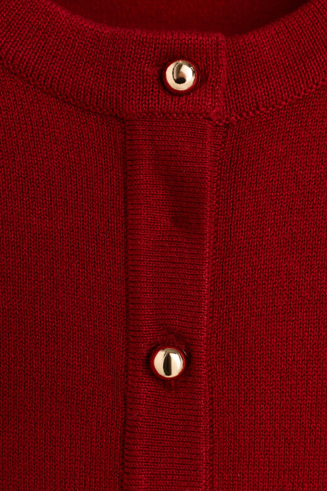 Basic round neck jacket — RED