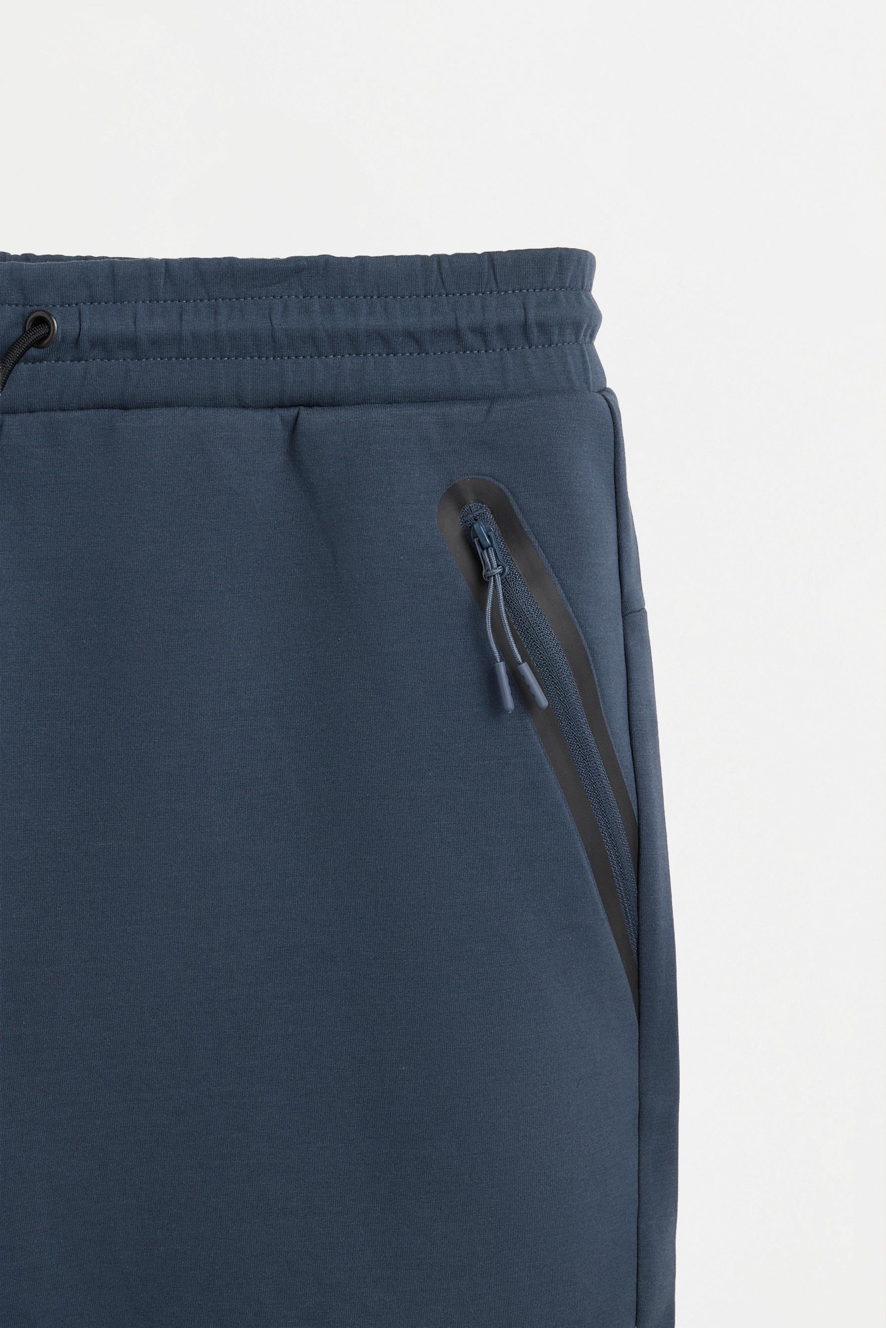 Basic interlock Bermuda shorts — DARK BLUE