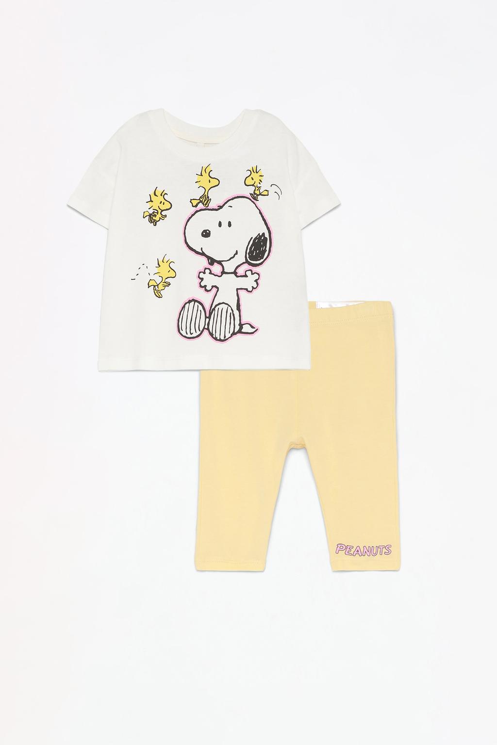 Snoopy Peanuts™ T-shirt and cycling leggings co-ord