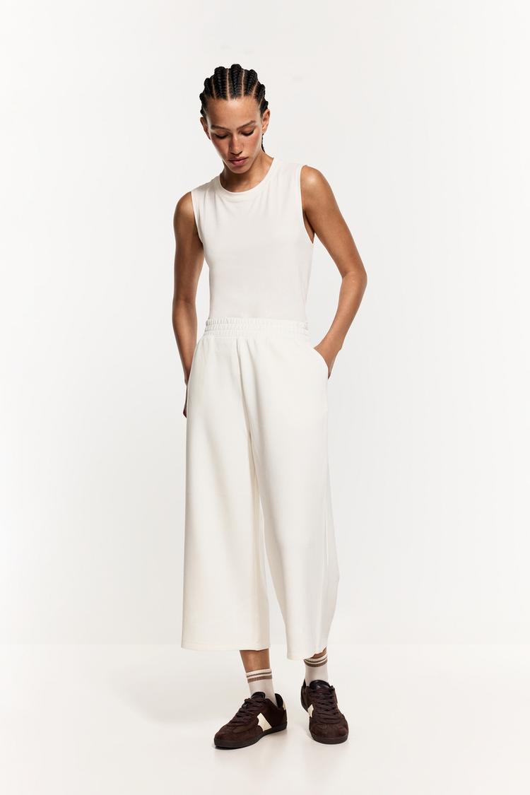 Modal-effect sports culottes — OFF WHITE