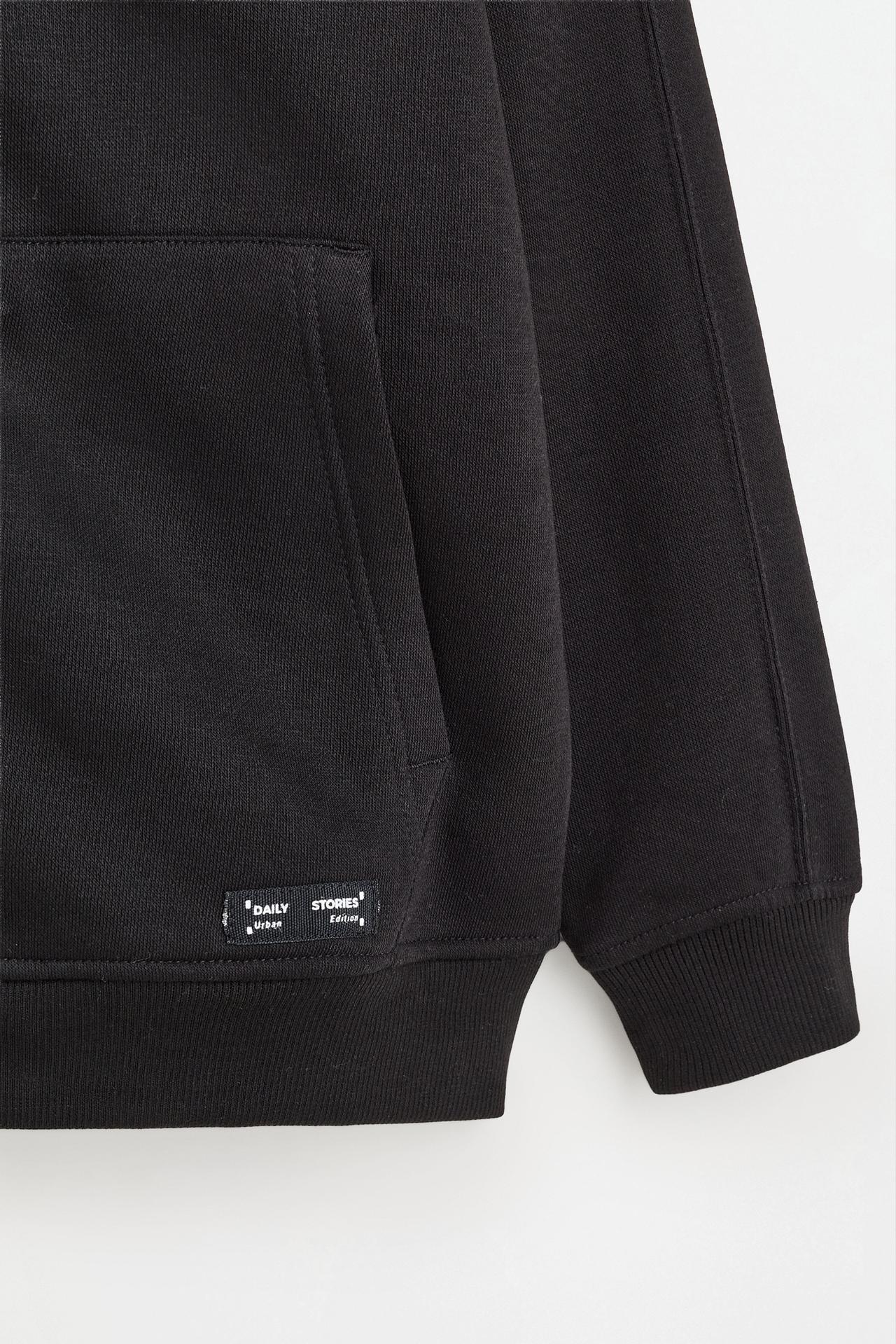Zip-up hoodie — BLACK