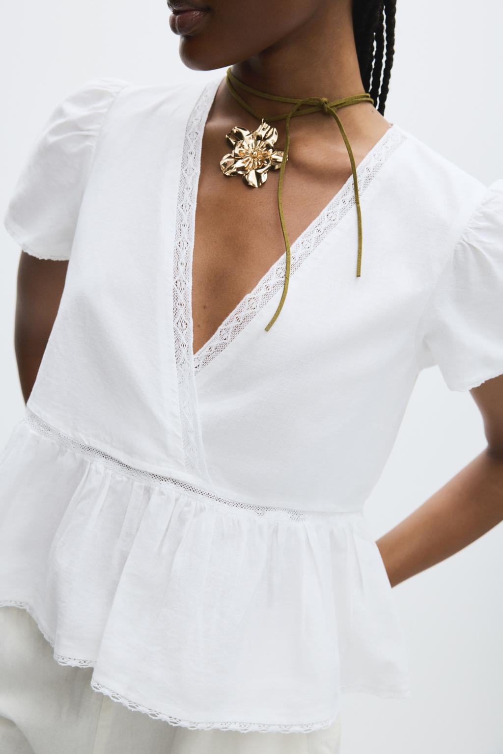 Blusa rústica encaje