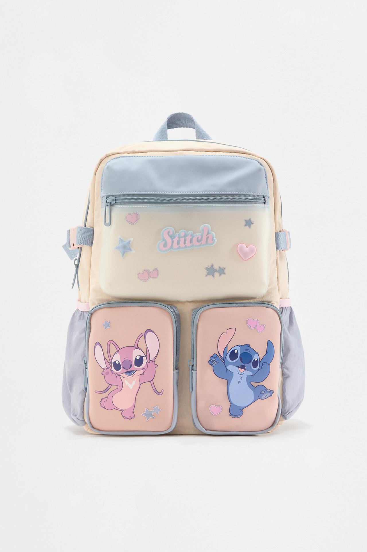 Stitch & Angel ©Disney multi-pocket backpack — PALE PINK