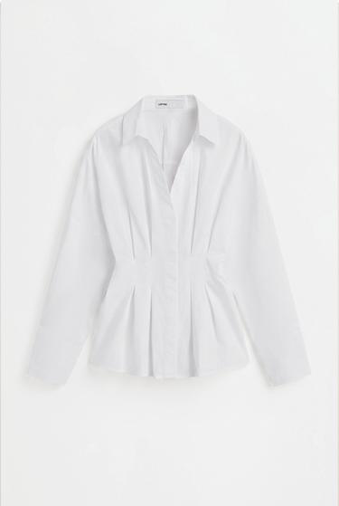 Pleated waist shirt — WHITE 6