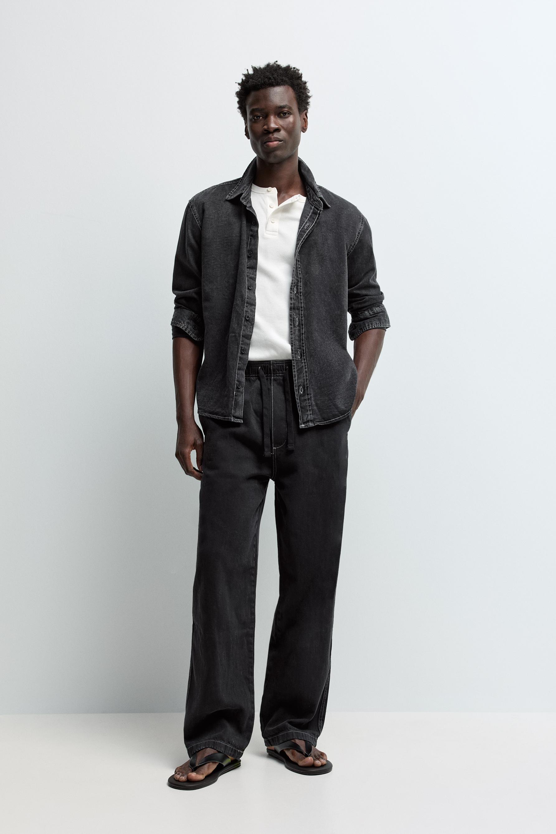 Baggy jogger jeans — BLACK