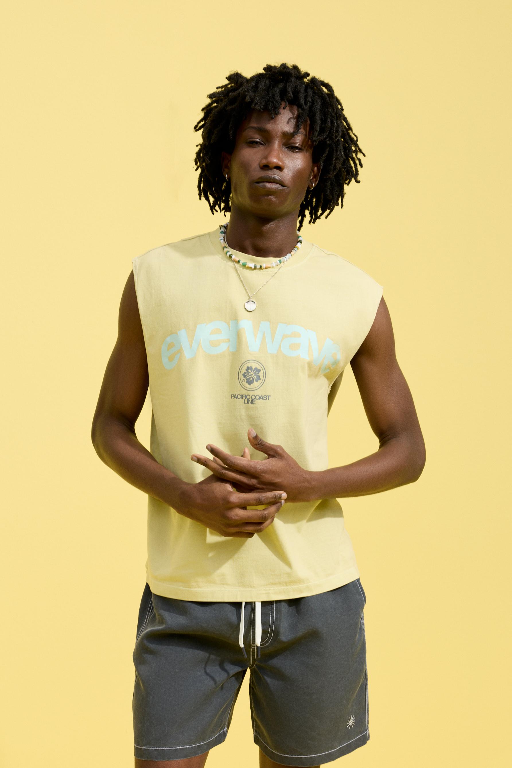 Printed tank top — MID YELLOW