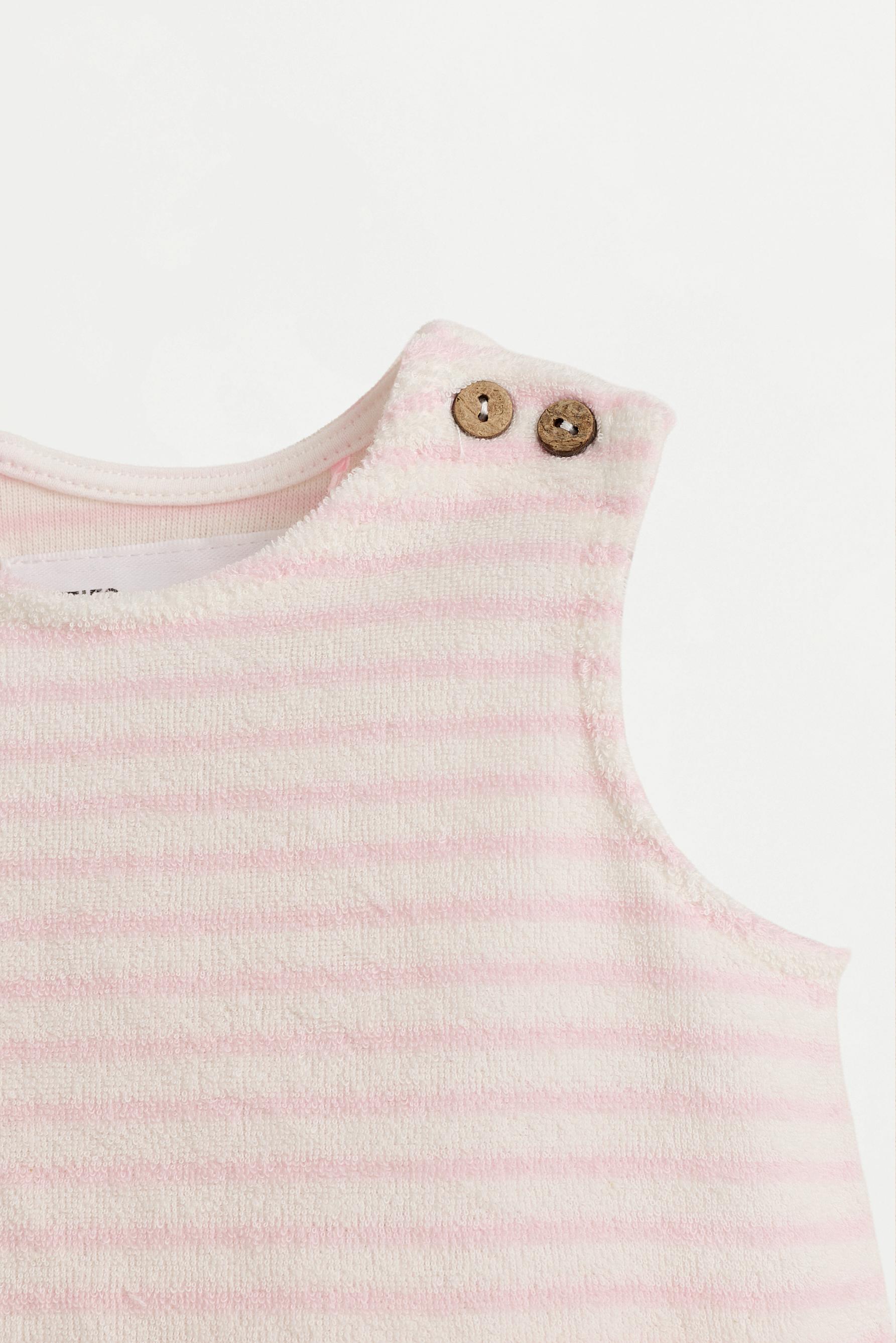 Terry cloth T-shirt and briefs co-ord — ROSE PINK