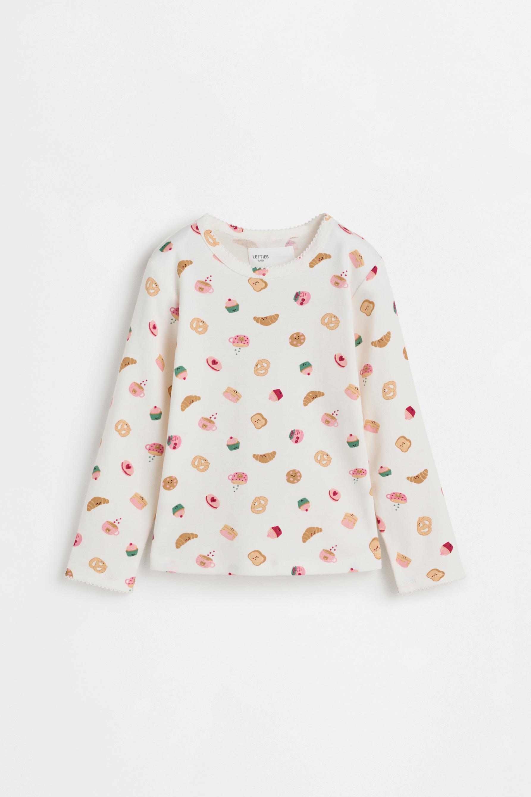 Printed interlock pyjamas — ECRU