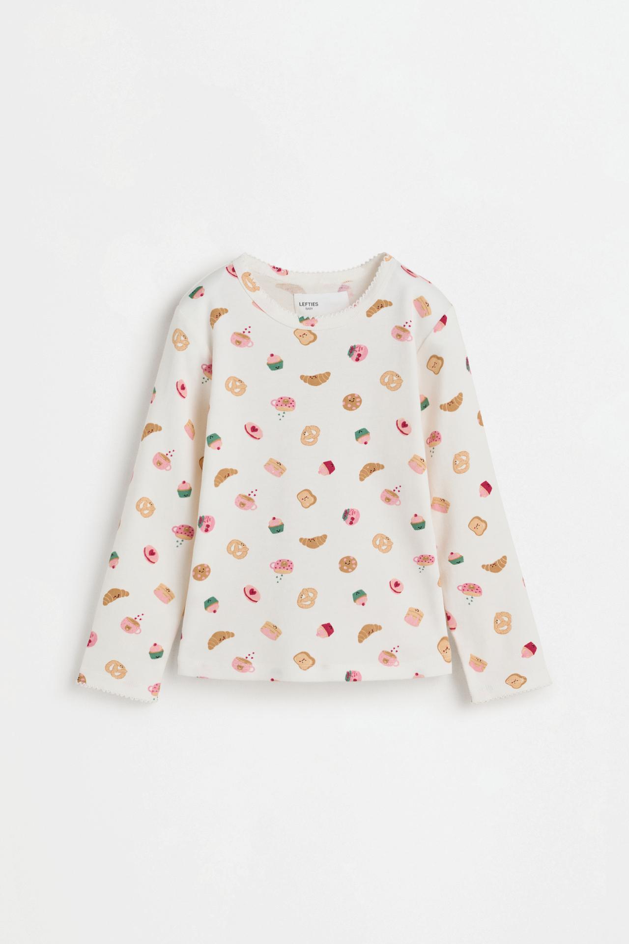 Printed interlock pyjamas — ECRU