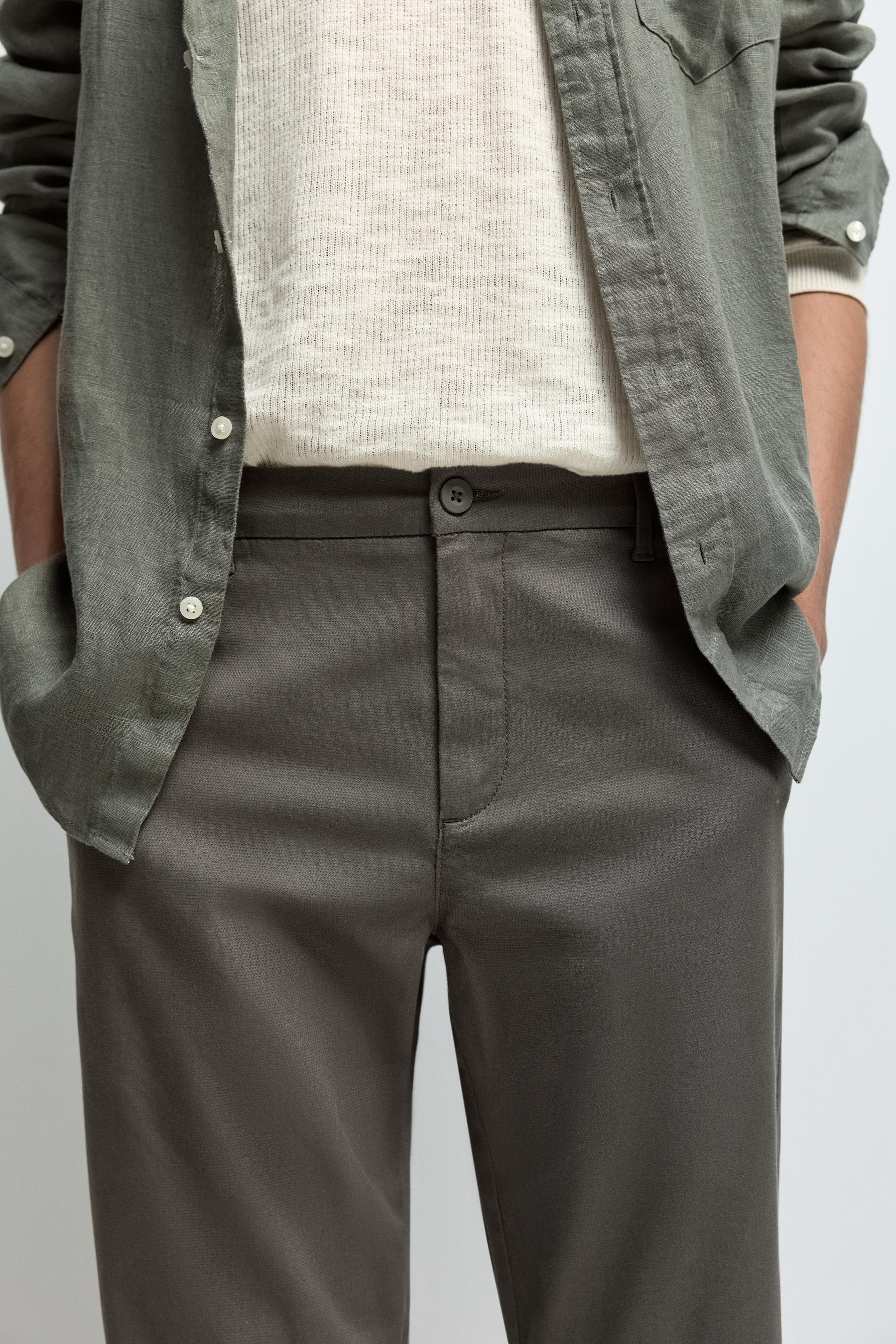 Slim fit chino trousers — DARK KHAKI