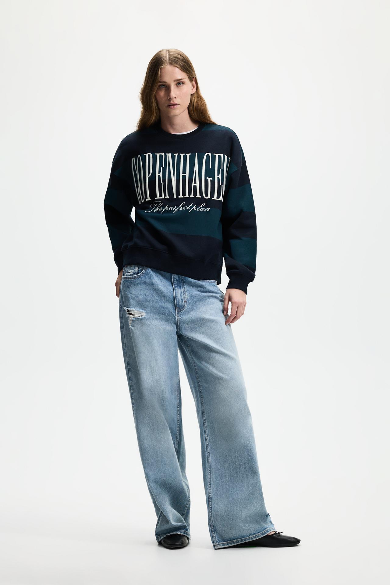 Printed sweatshirt — DARK NAVY