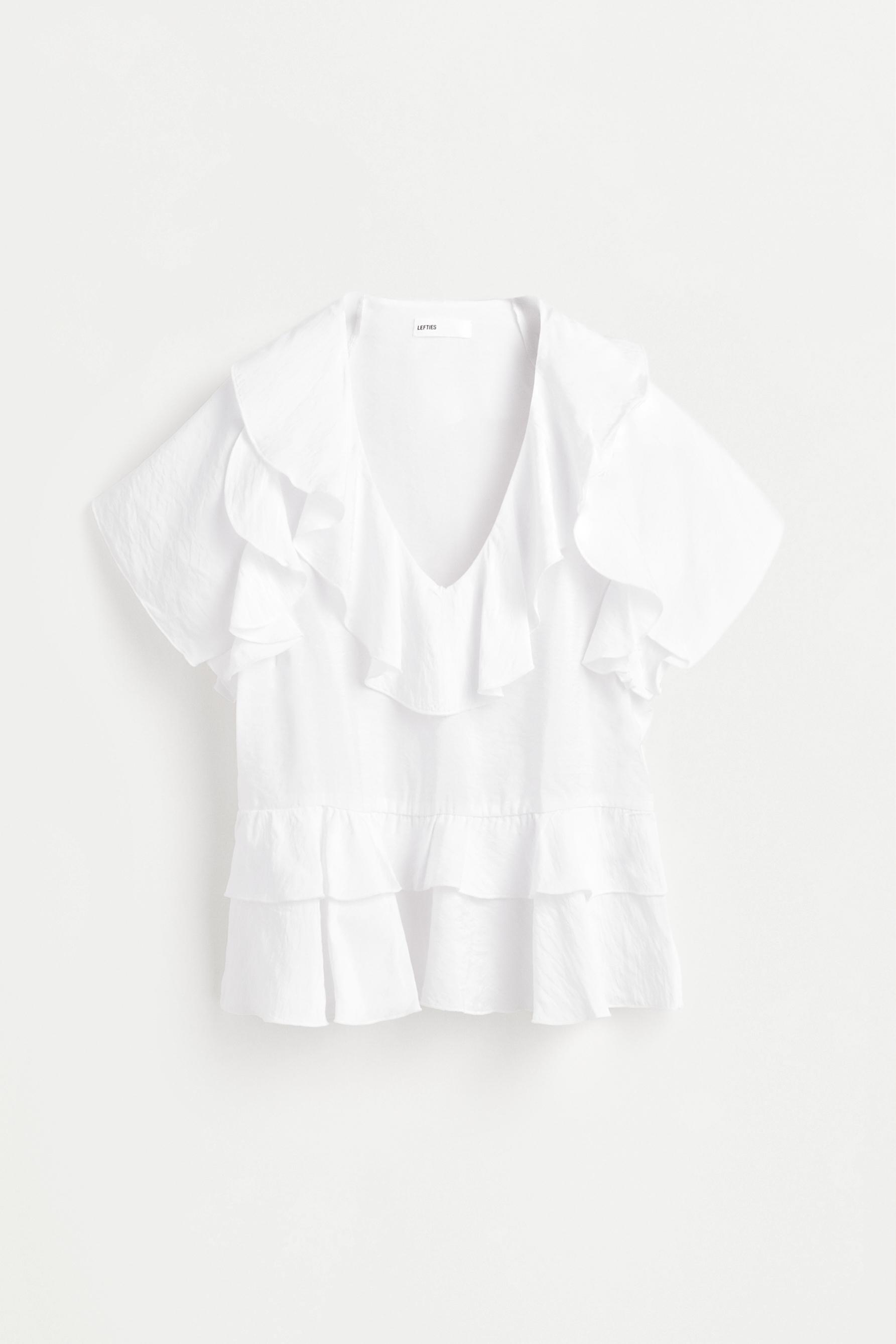 Ruffled Blouse — WHITE