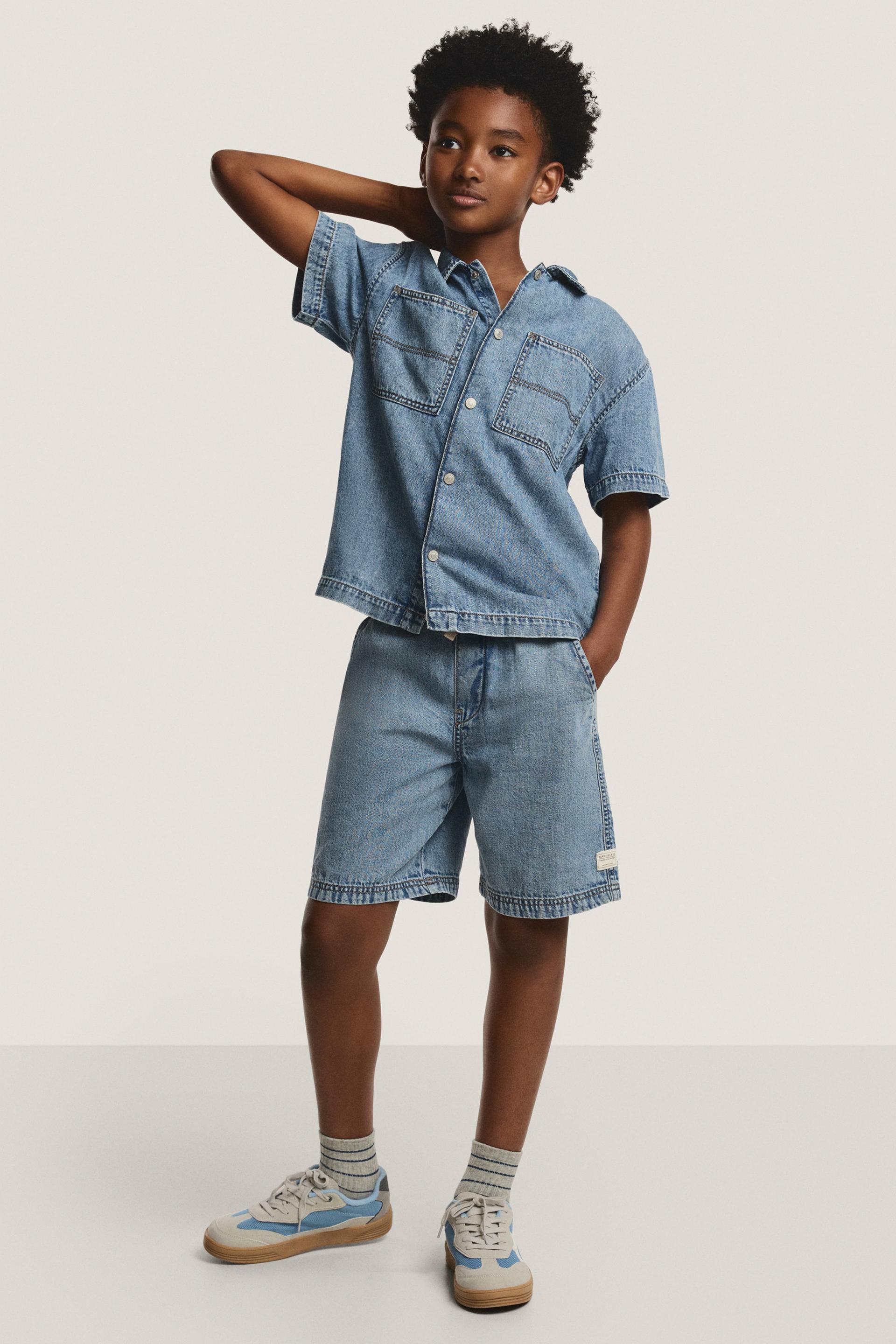 Camisa denim efecto lavado