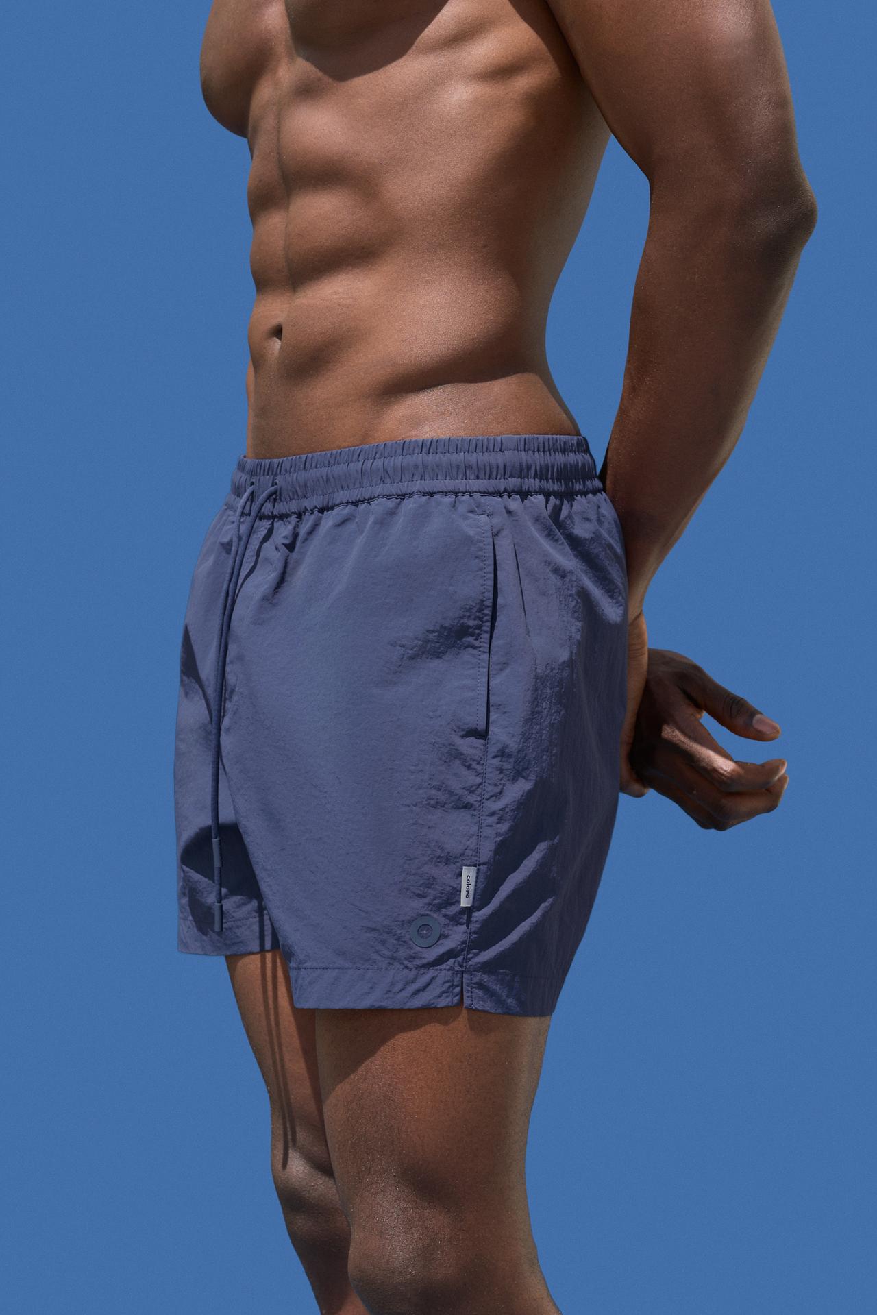 Coloro x Lefties straight swim trunks — FADED PETROL BLUE