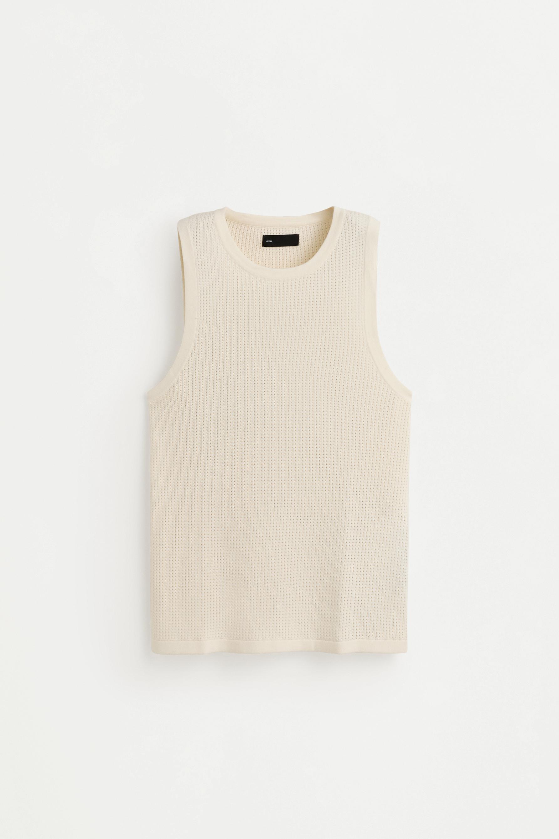 Cutwork strappy T-shirt — OFF WHITE