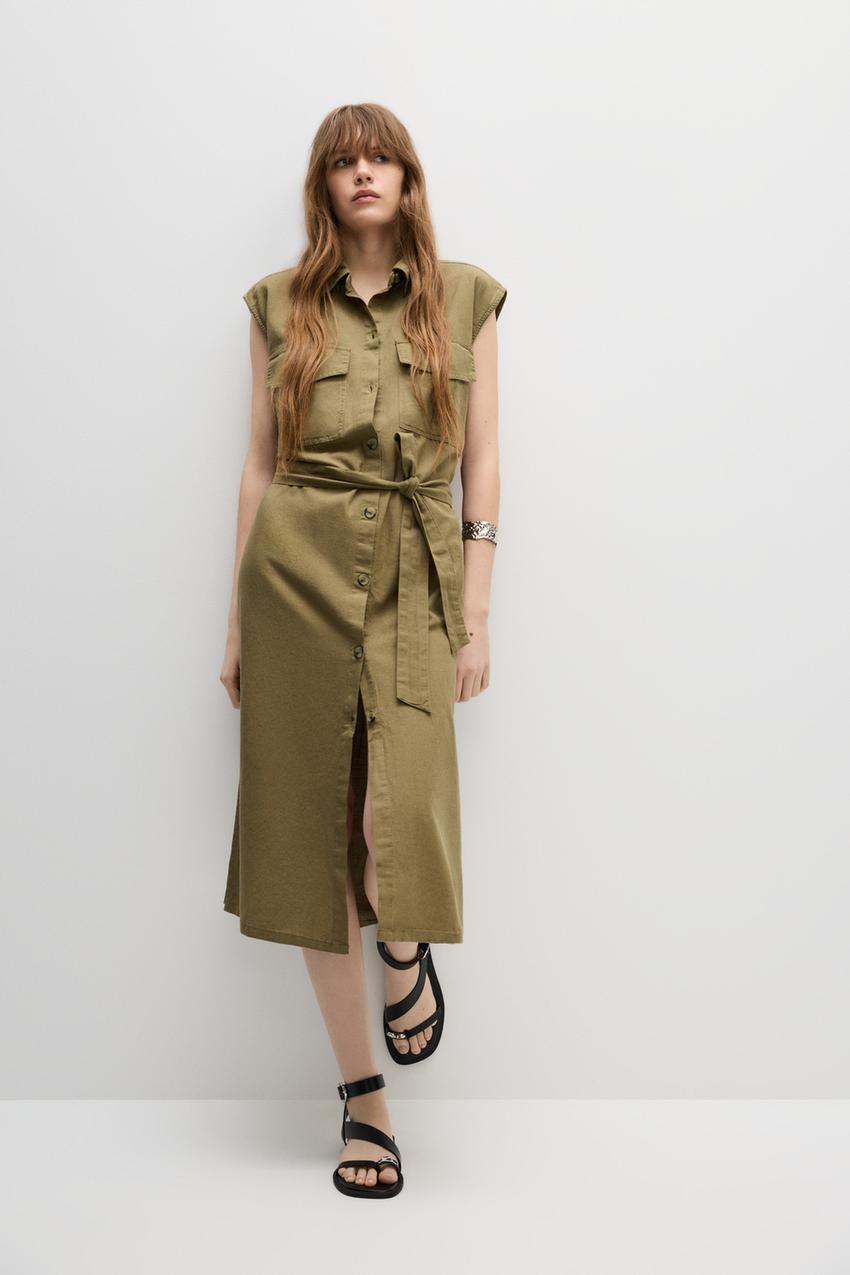 Vestido camisero rústico Accesorios De Belleza ACCESORIOS