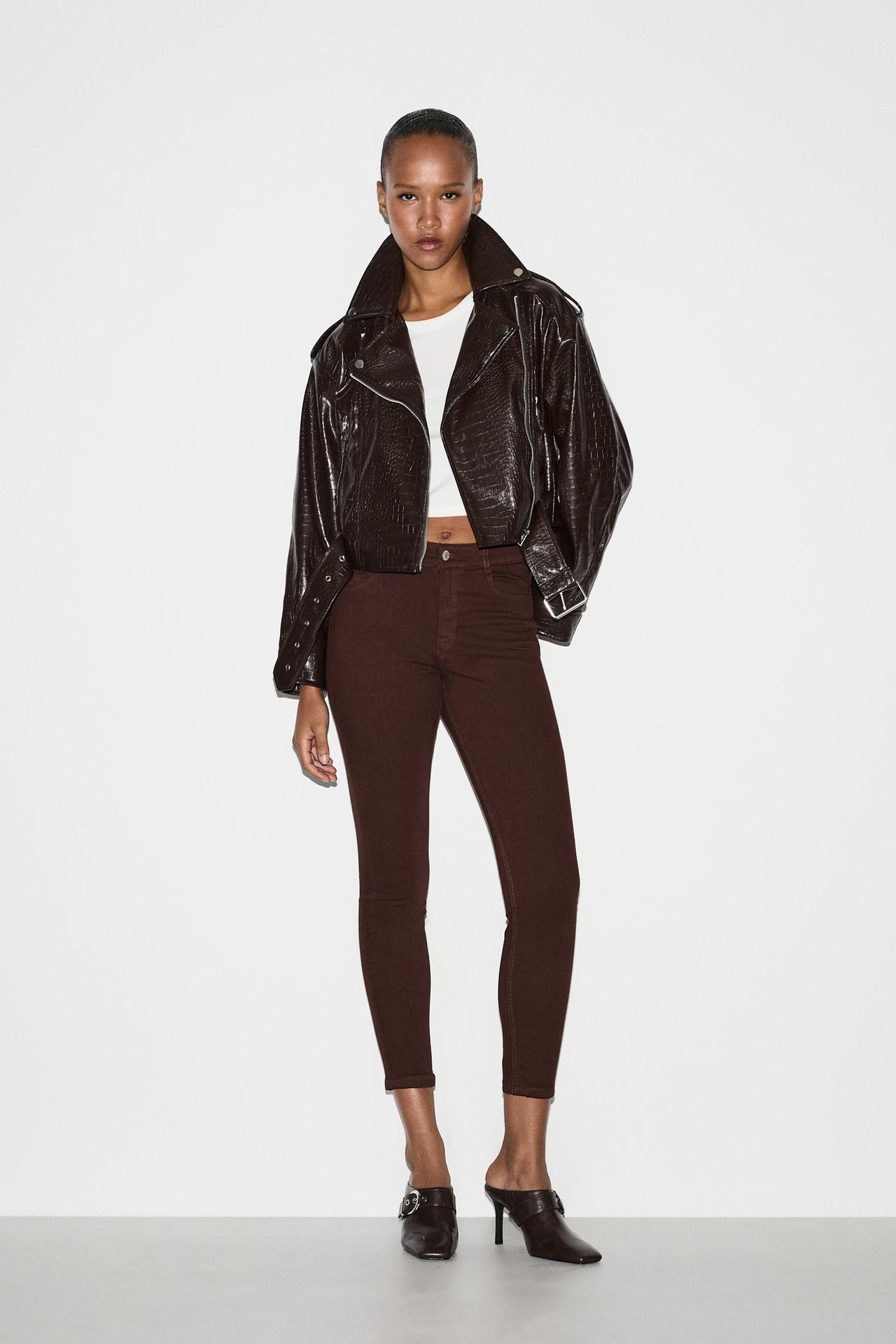 Skinny jeans — BROWN MARL