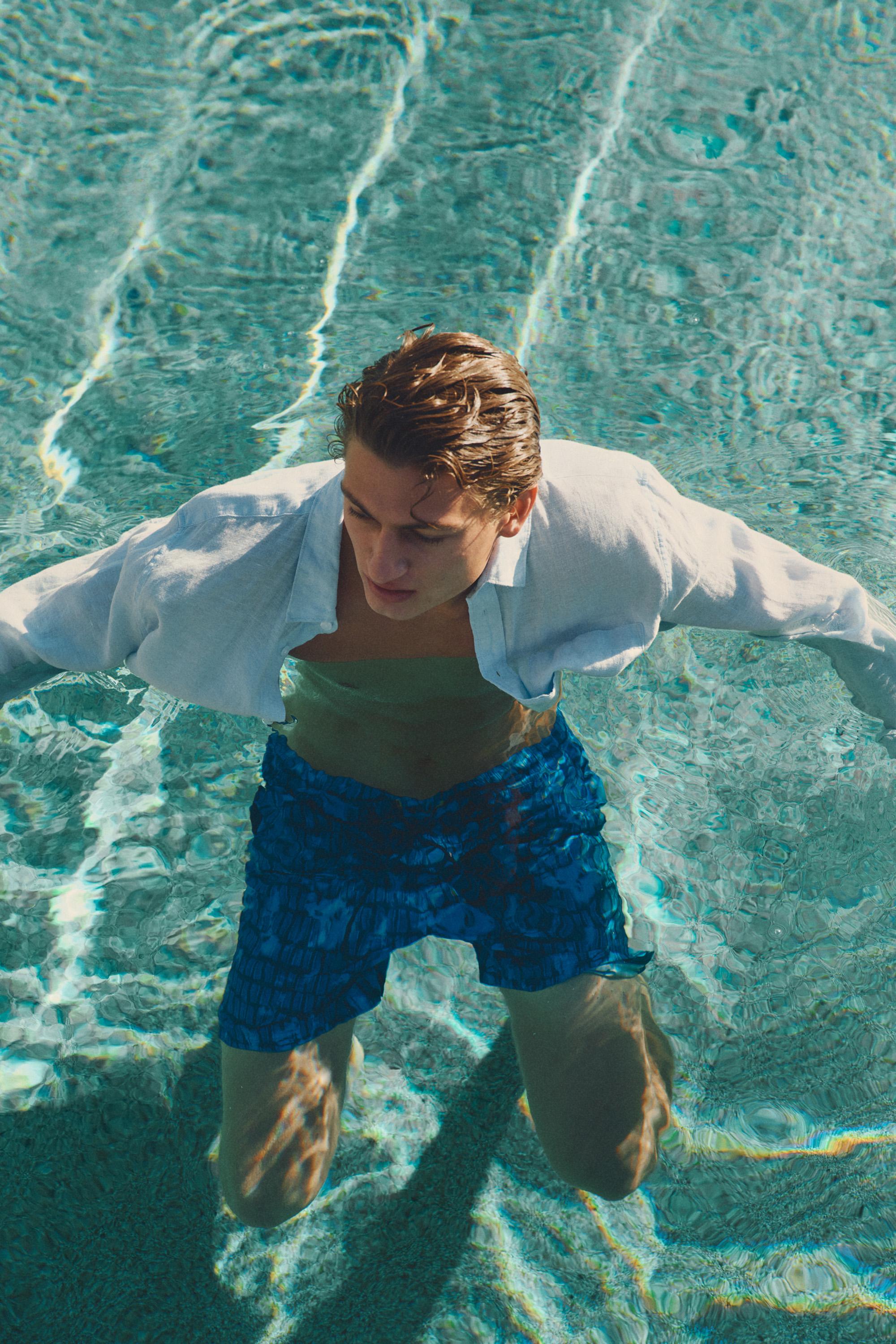 100% linen shirt — SKY BLUE