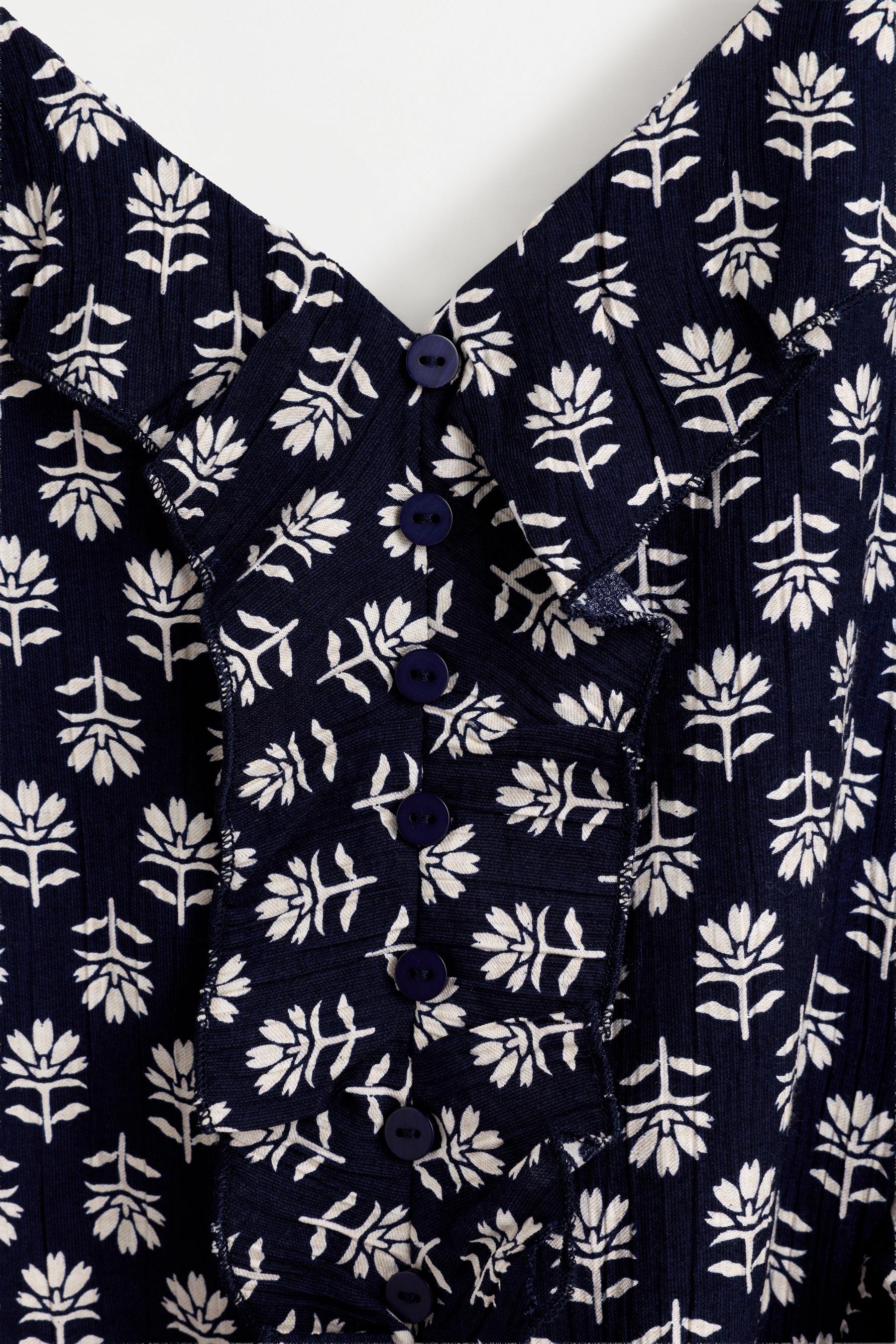 Textured camisole top — NAVY BLUE