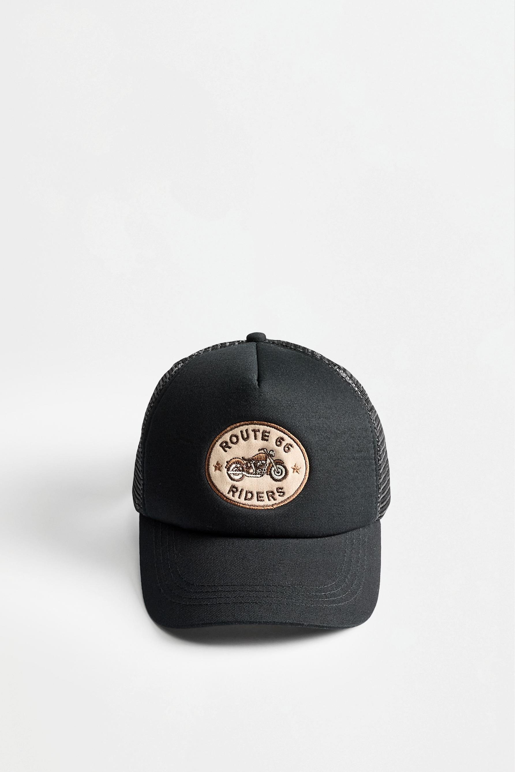 Patch cap — BLACK/ECRU