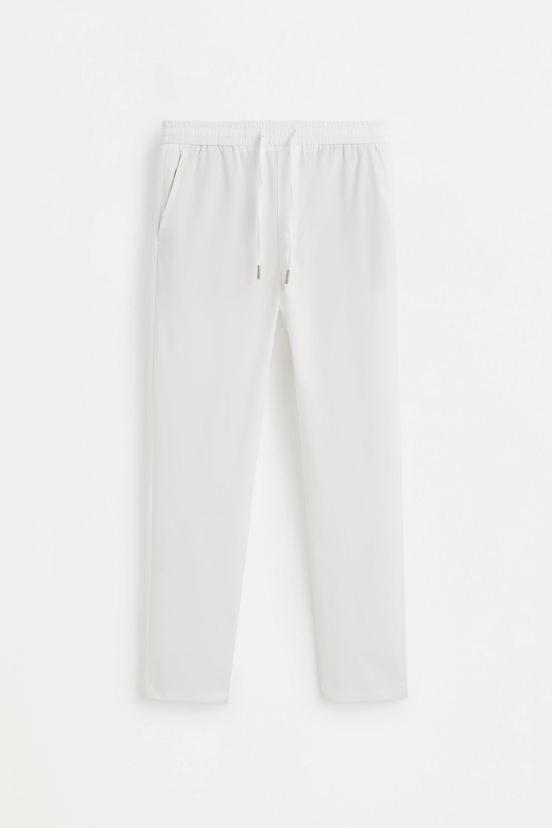 Tailored jogger trousers — WHITE