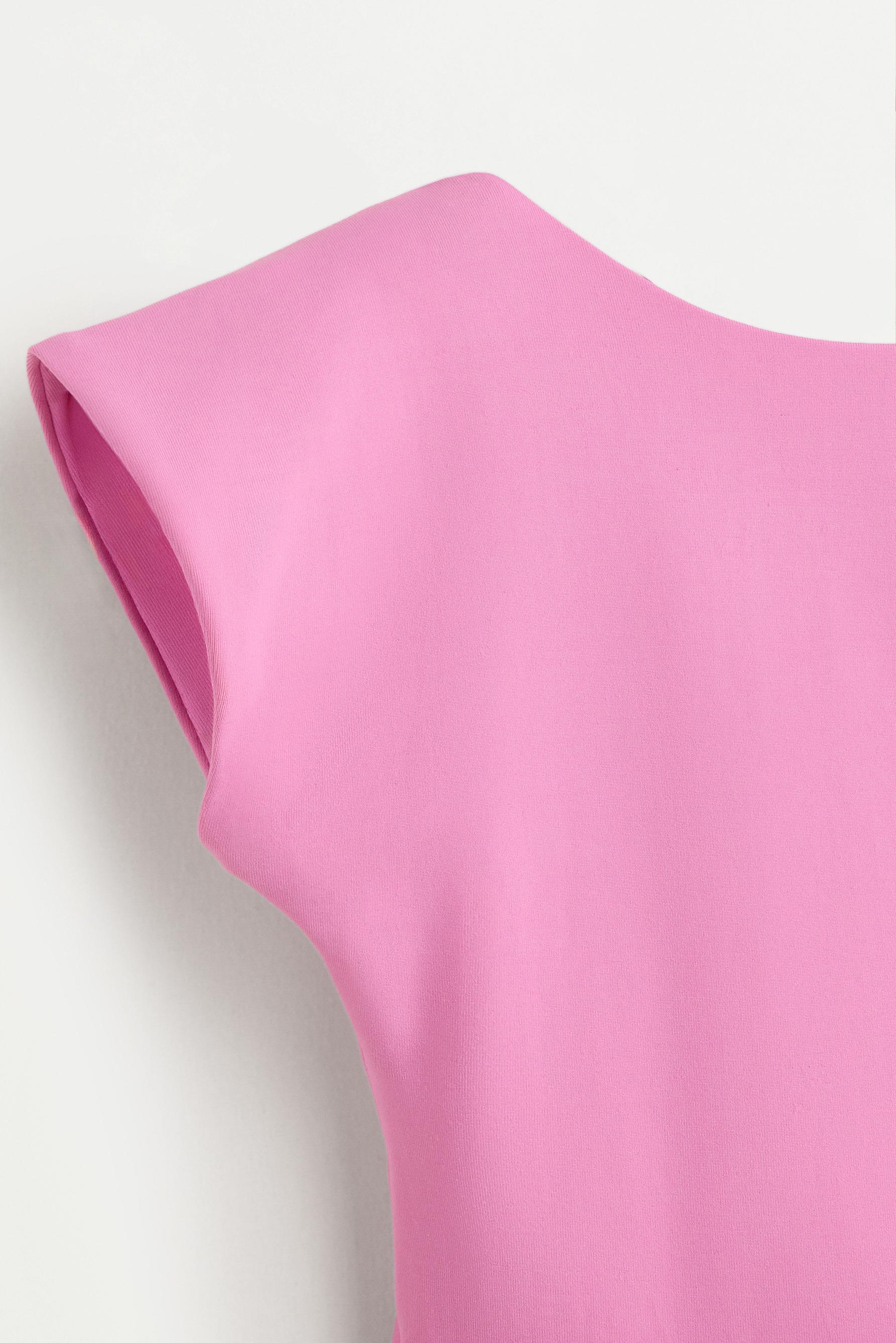 Polyamide T-shirt with open back — FUCHSIA