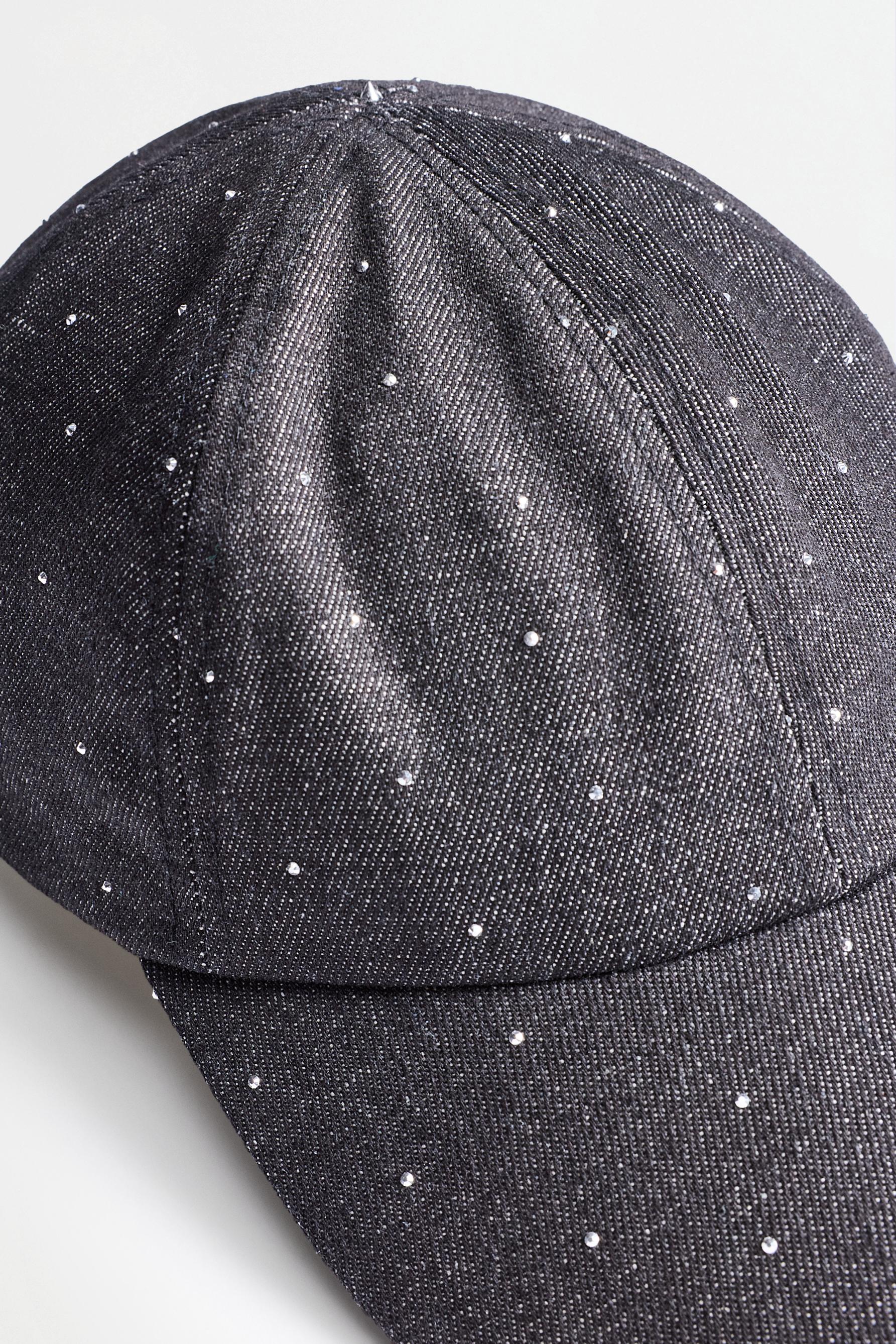 Rhinestone cap — BLACK MARL