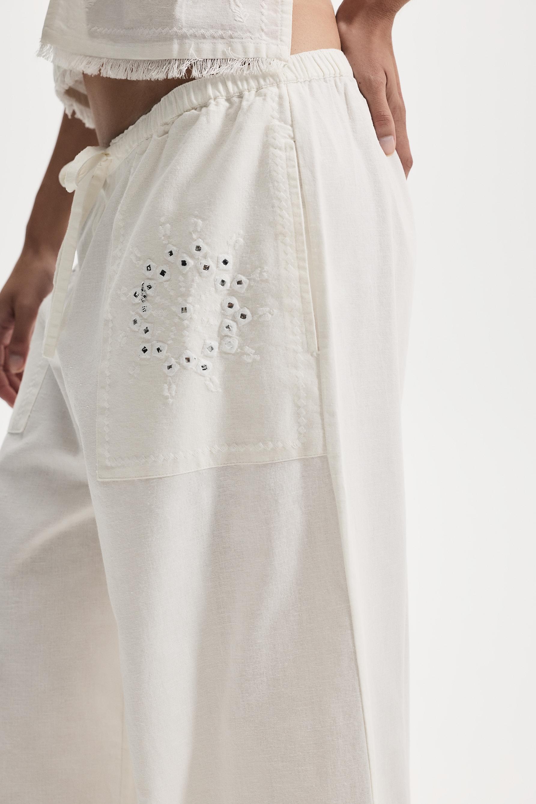 Mirror detail trousers — OFF WHITE